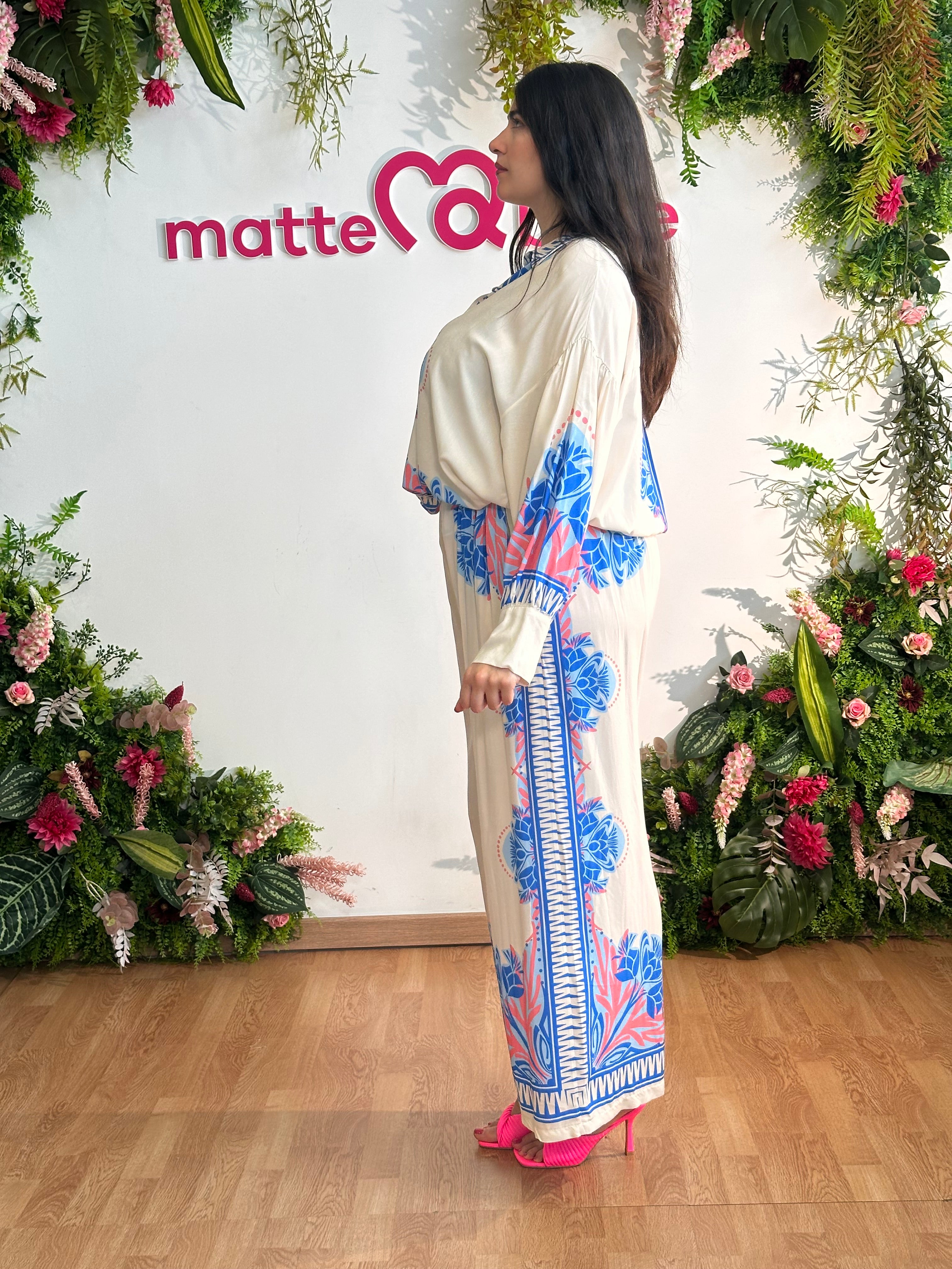 Coordinato Malaga Azzurro fiori