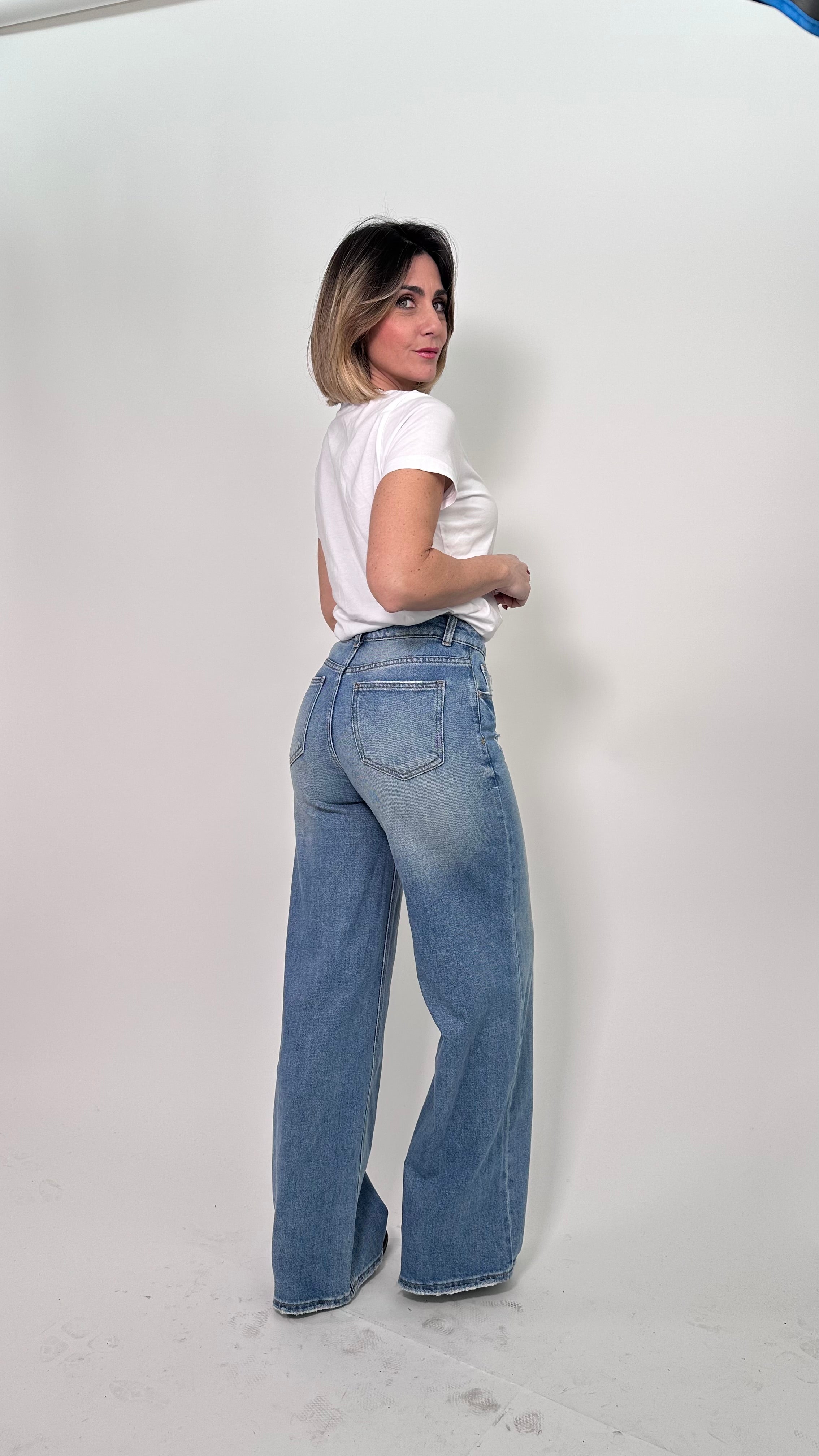Jeans Palazzo Effetto Lift