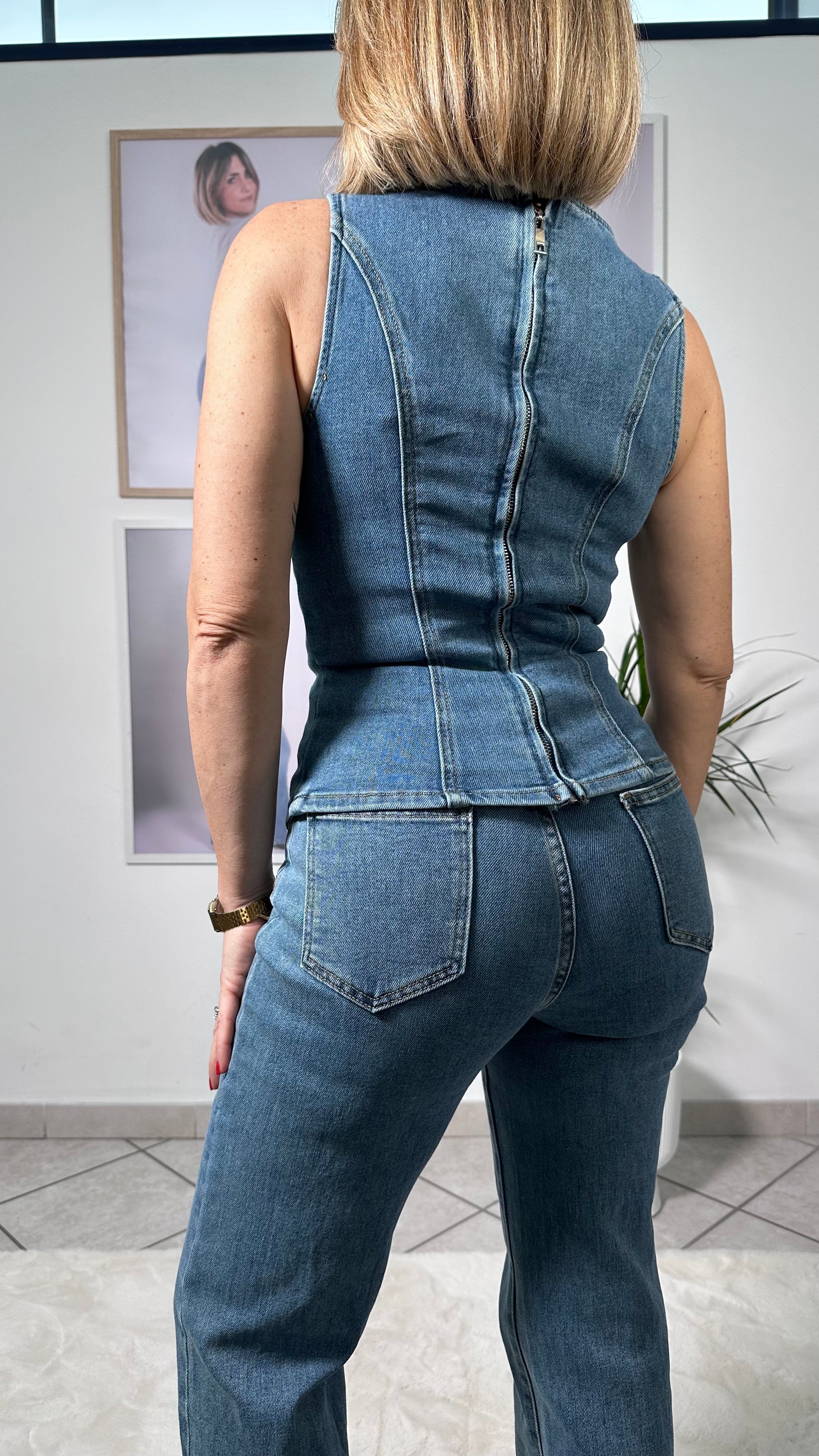 Coordinato Denim Sculpt Chic