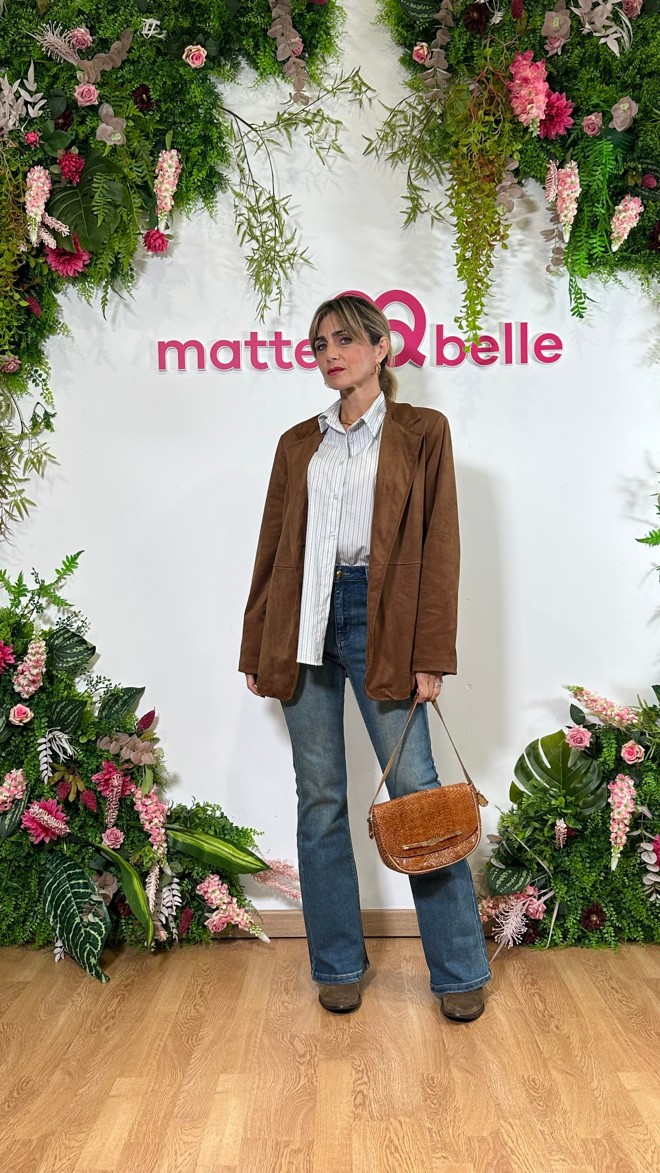 Giacca Scamosciata Cammello