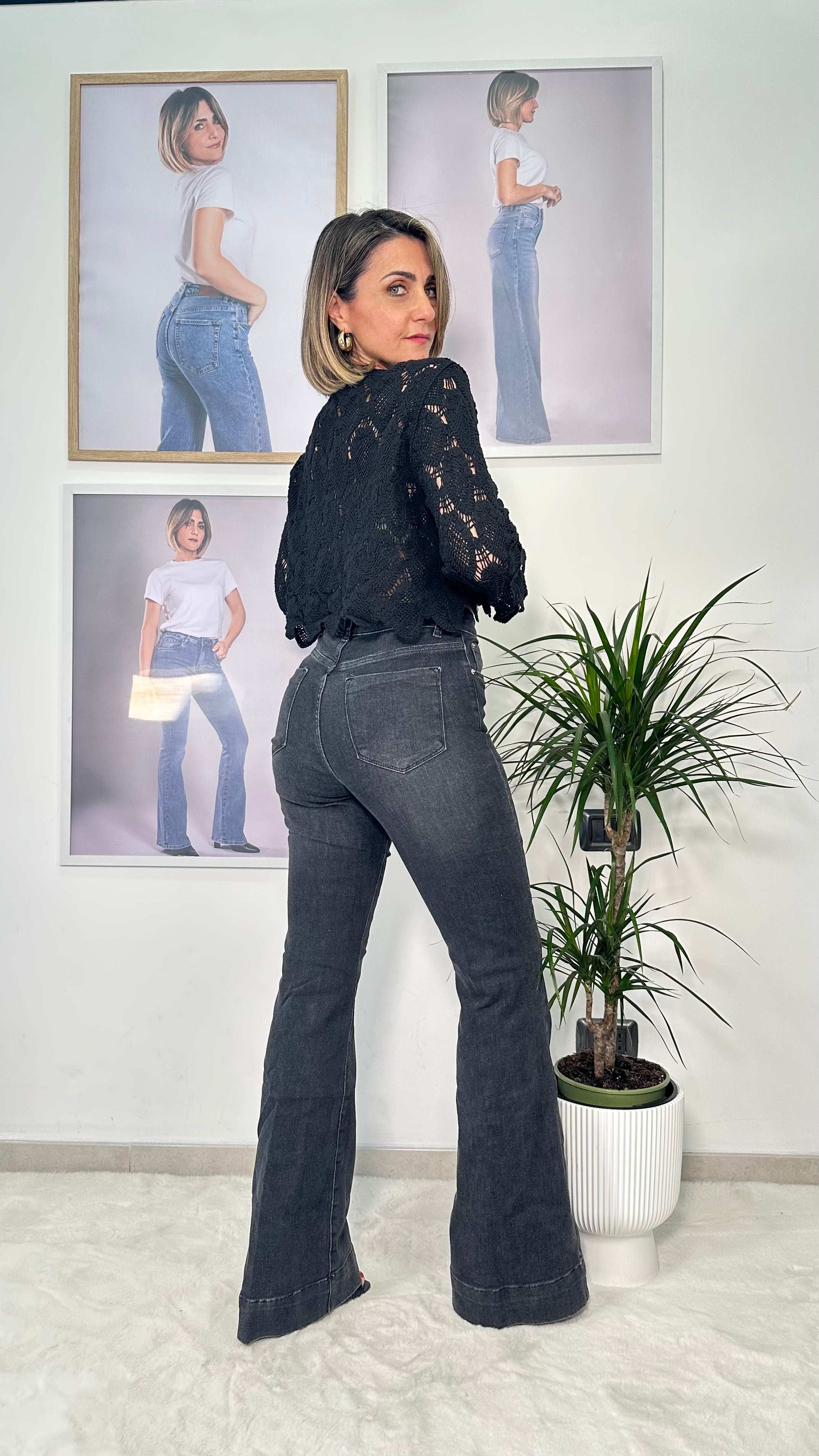 Jeans Angel -5 kg Nero washed