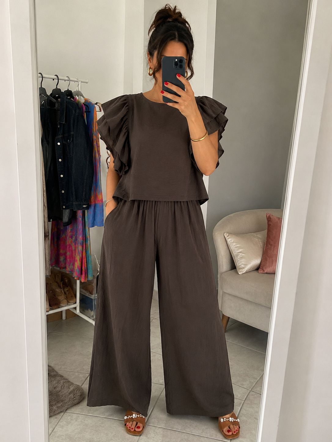 Coordinato Chocolate Ruffles