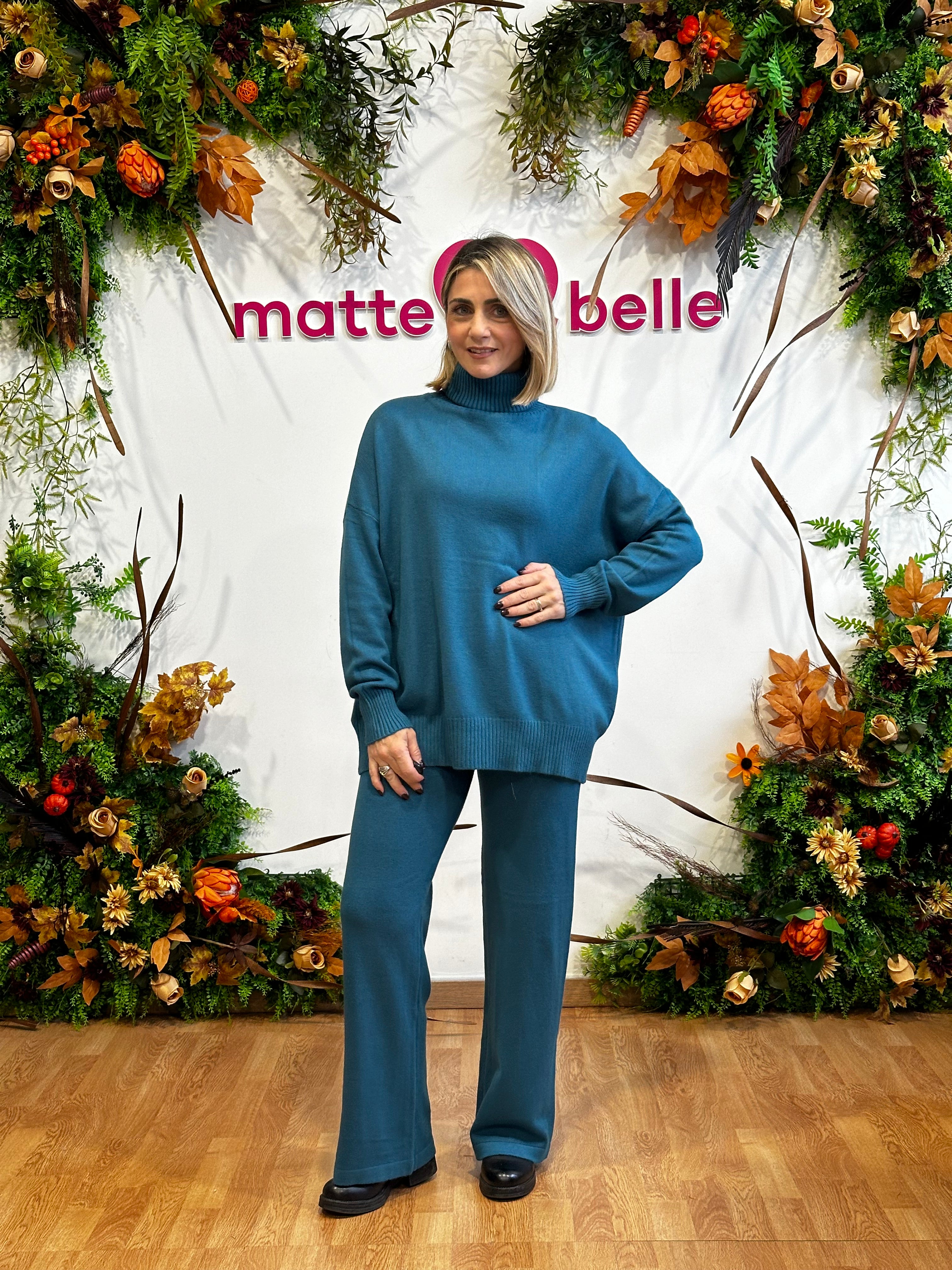 Coordinato in maglia Bianca