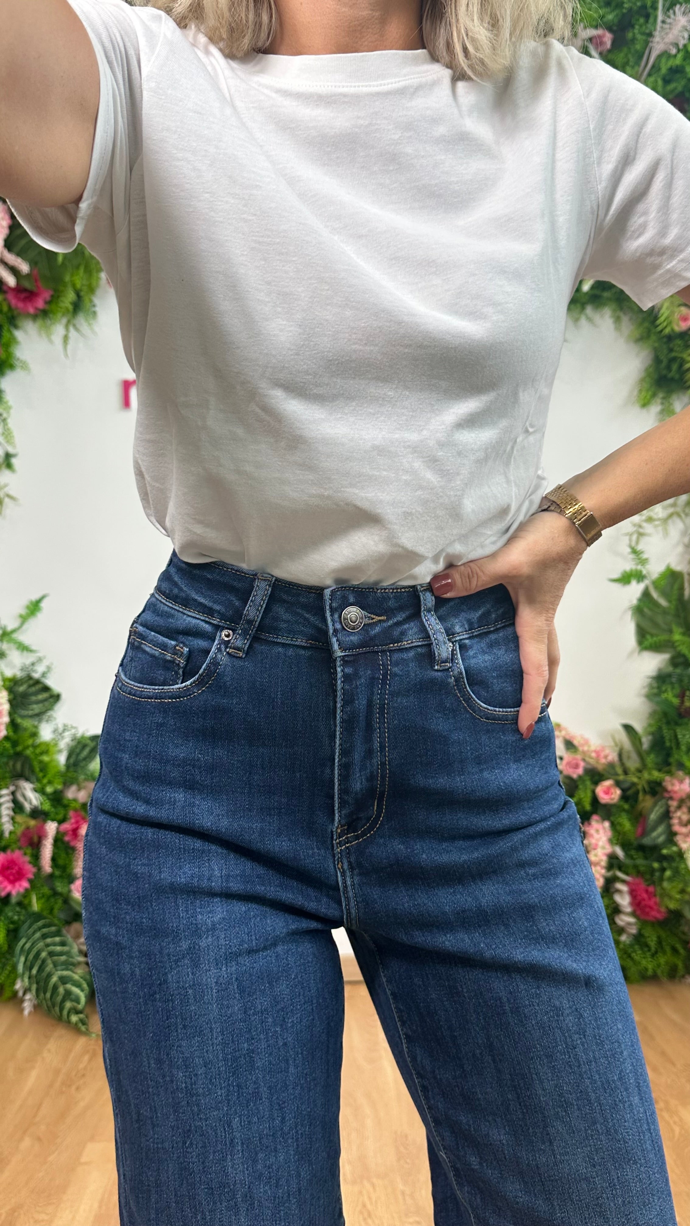 Jeans palazzo denim scuro
