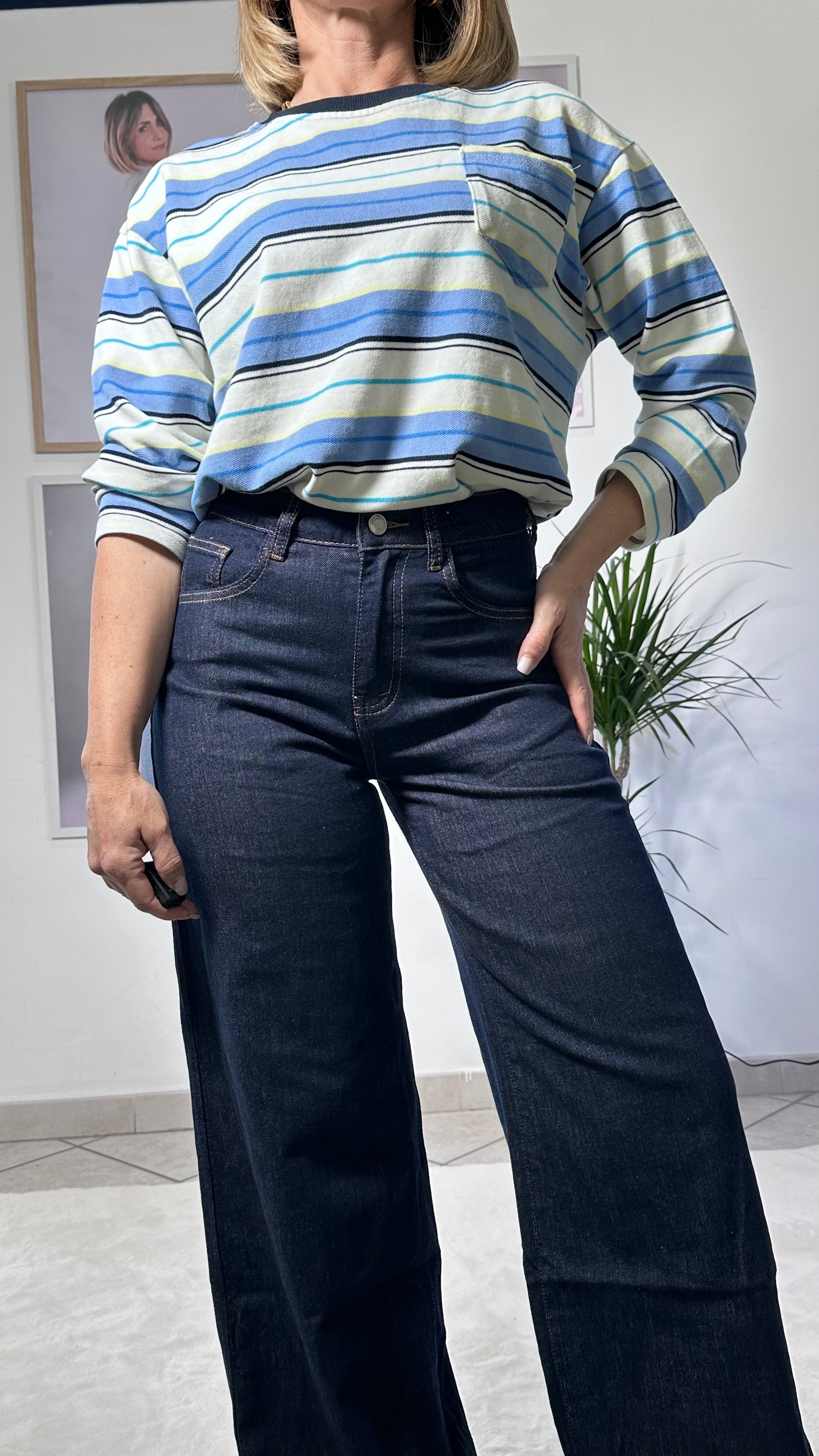 Jeans Palazzo Dark Flow