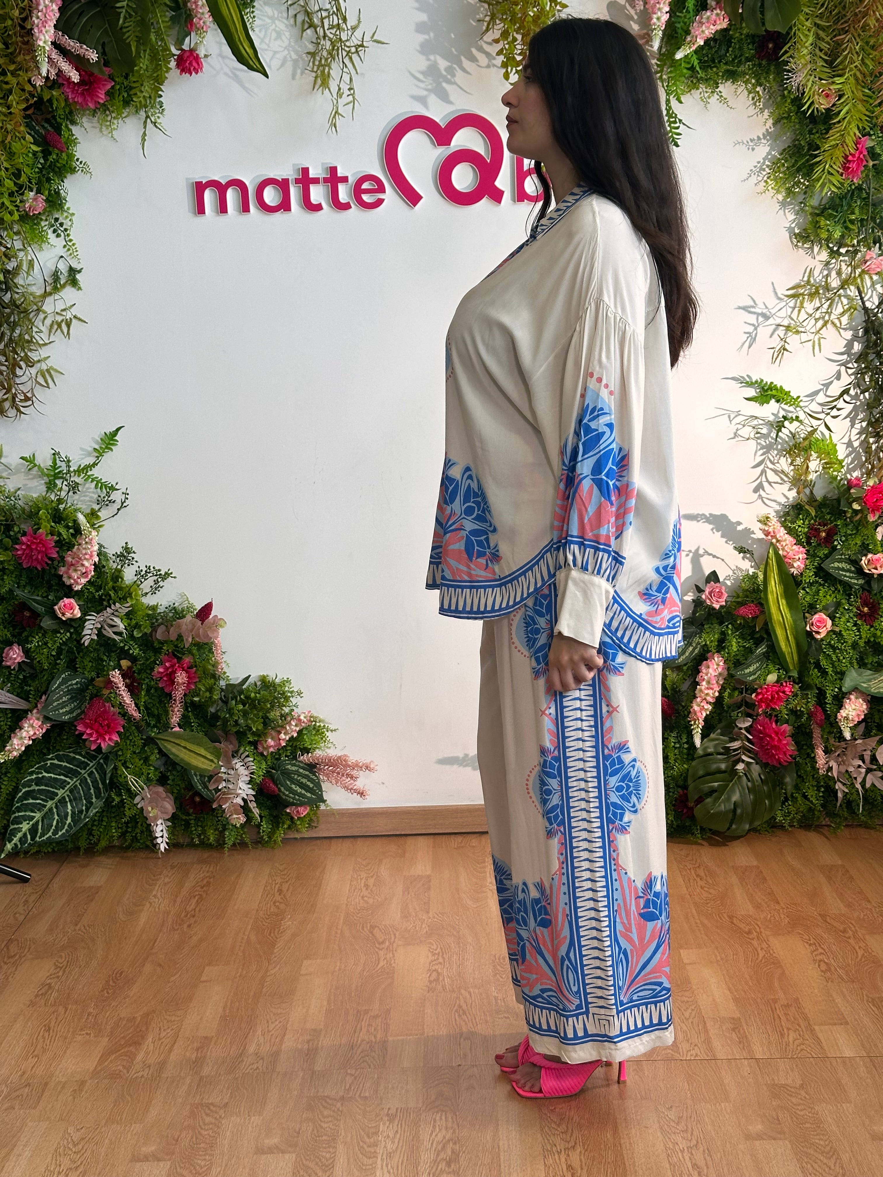 Coordinato Malaga Azzurro fiori