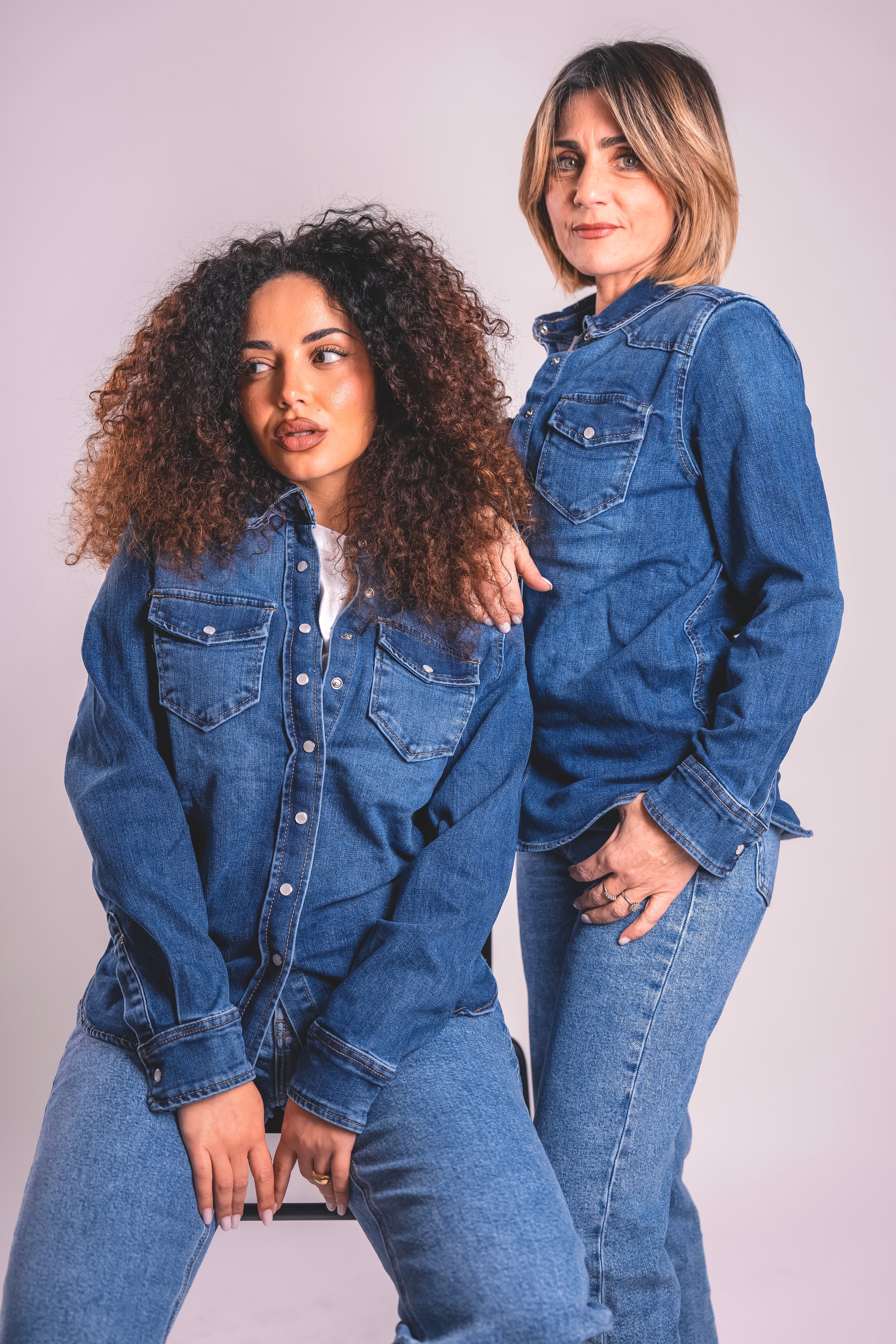 Camicia Denim Icon – Blu Medio