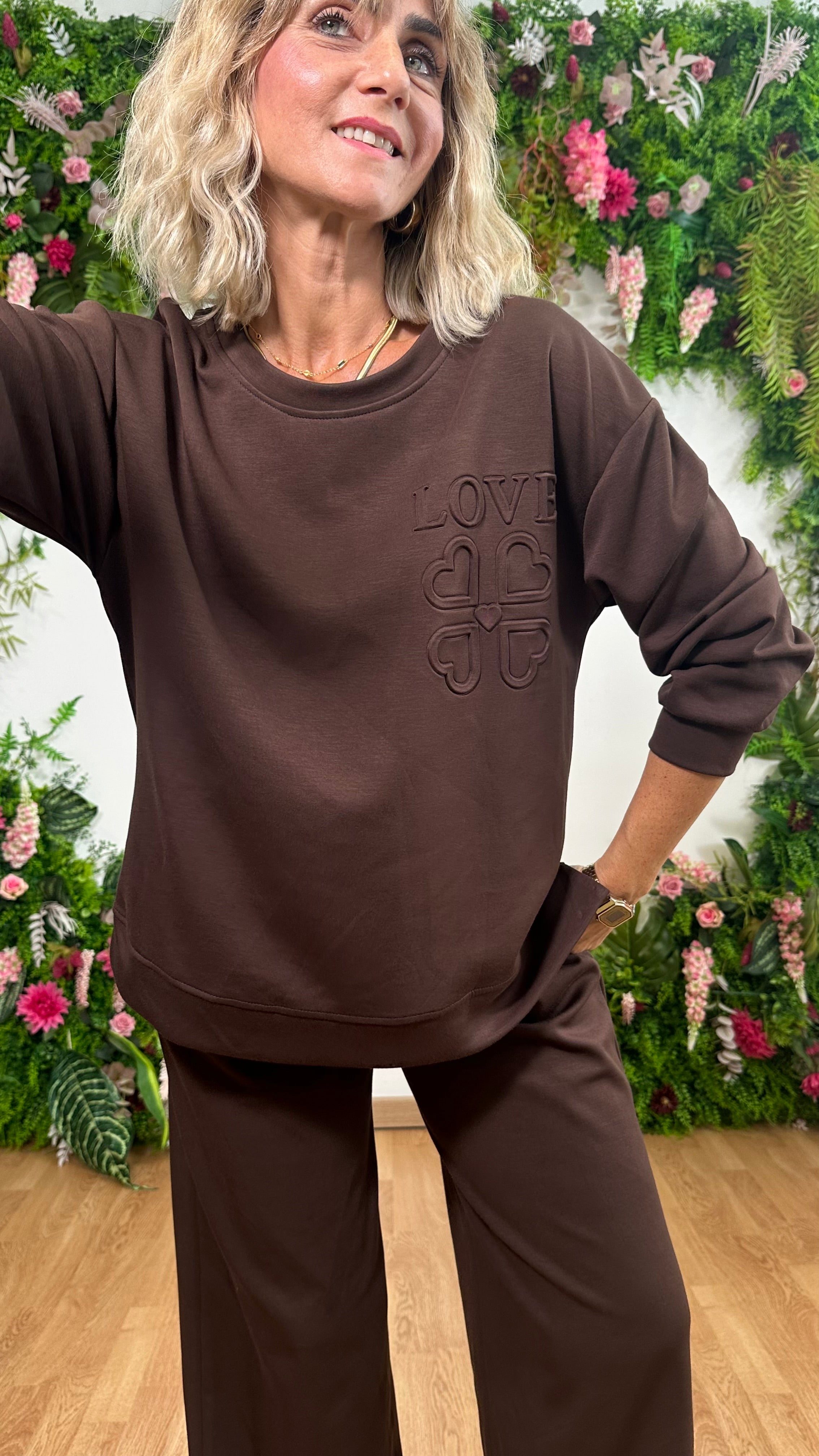 Coordinato LOVE marrone