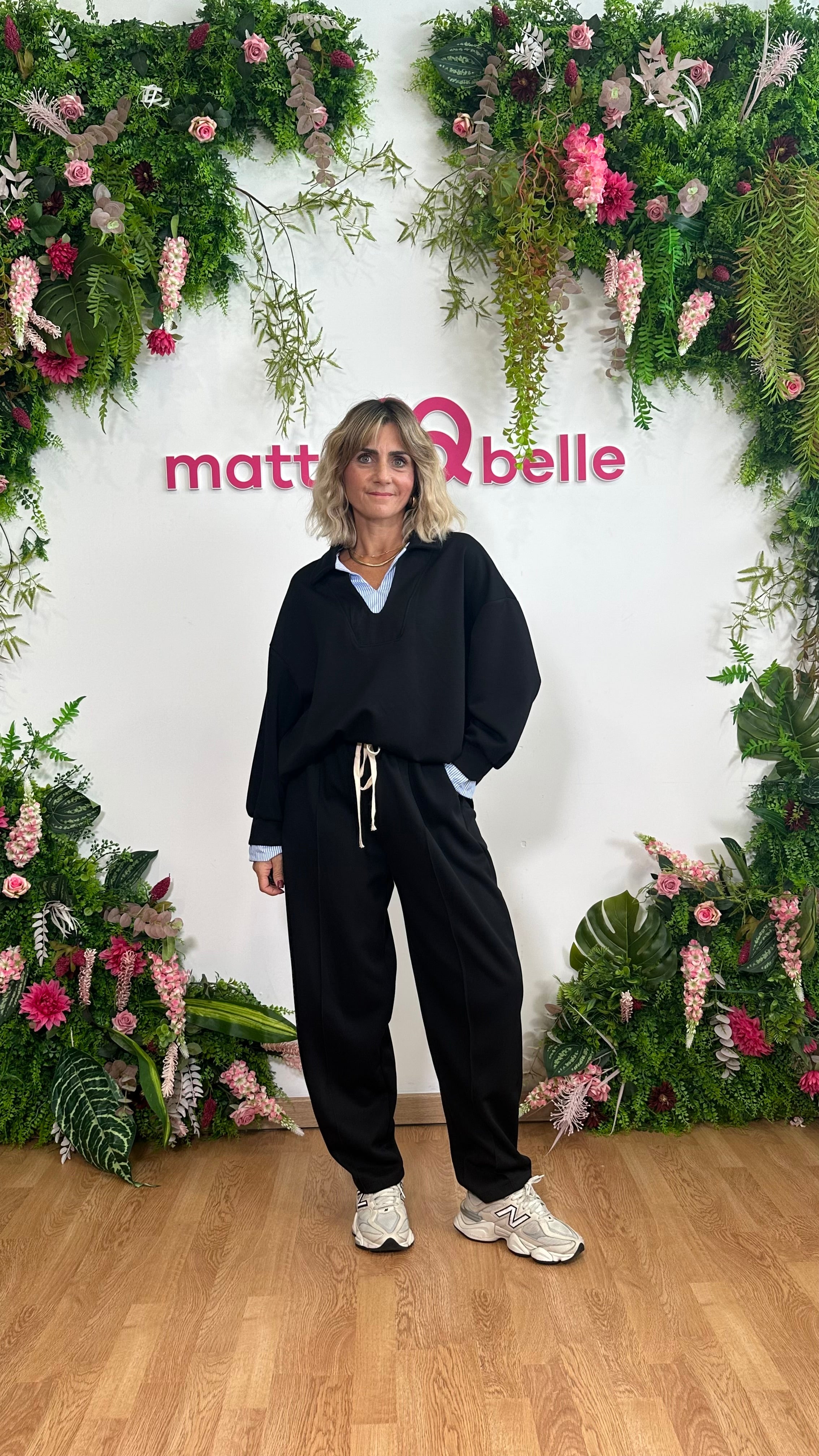 Coordinato effetto camicia nero