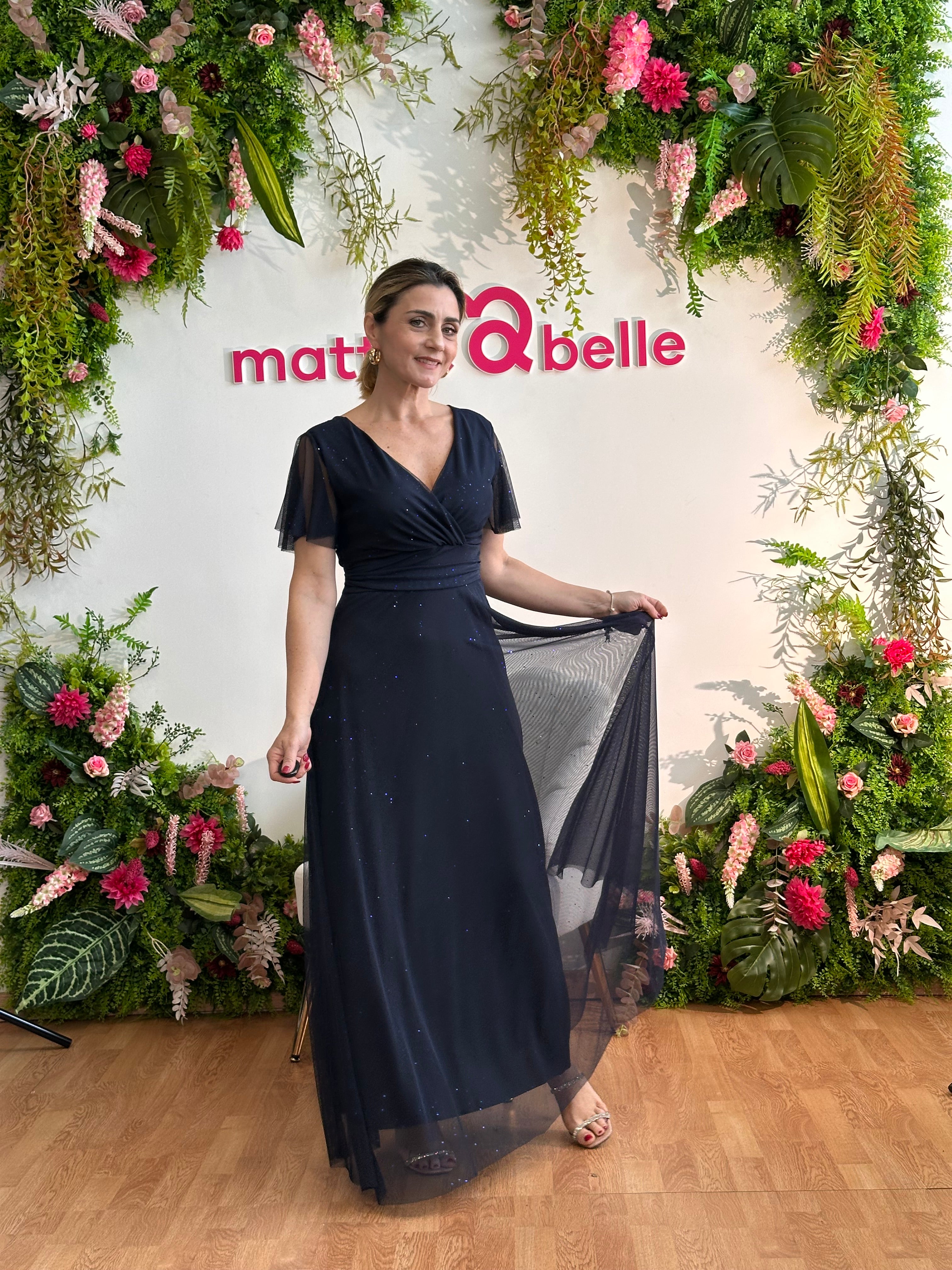 Abito Charlotte glitter regular blu notte