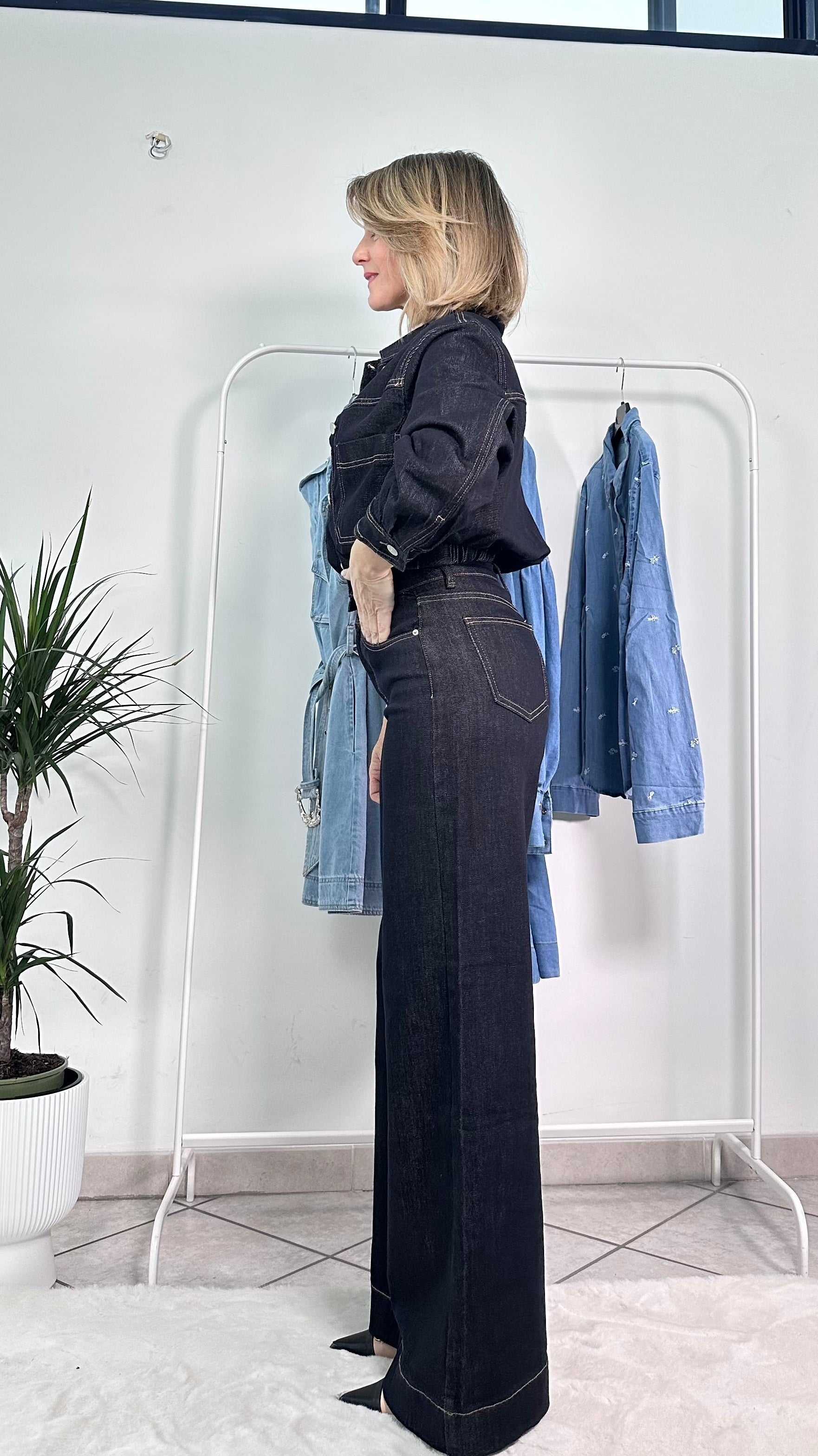 Coordinato Denim Palazzo Chic