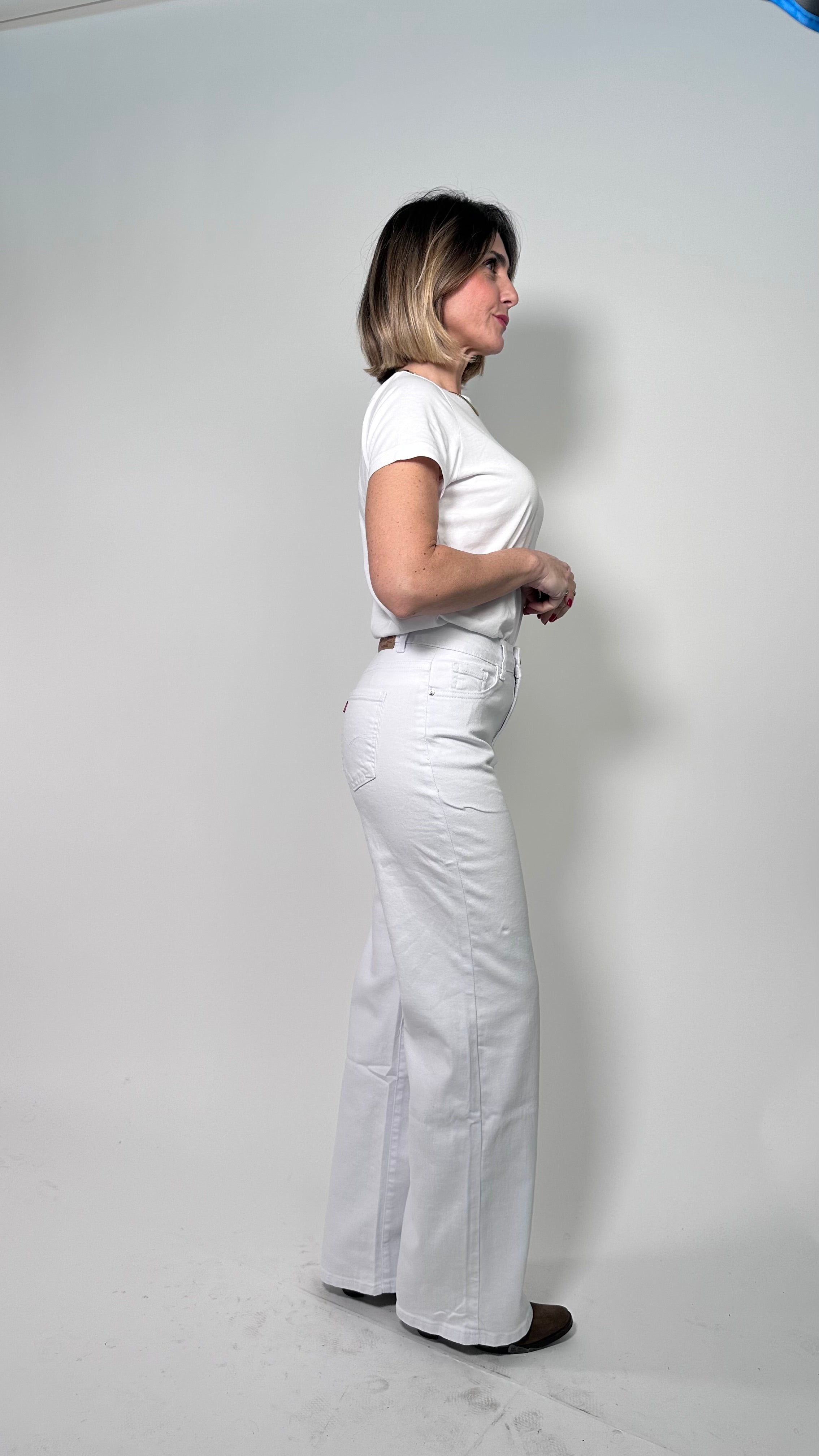 Jeans Wide leg Bianco estivo