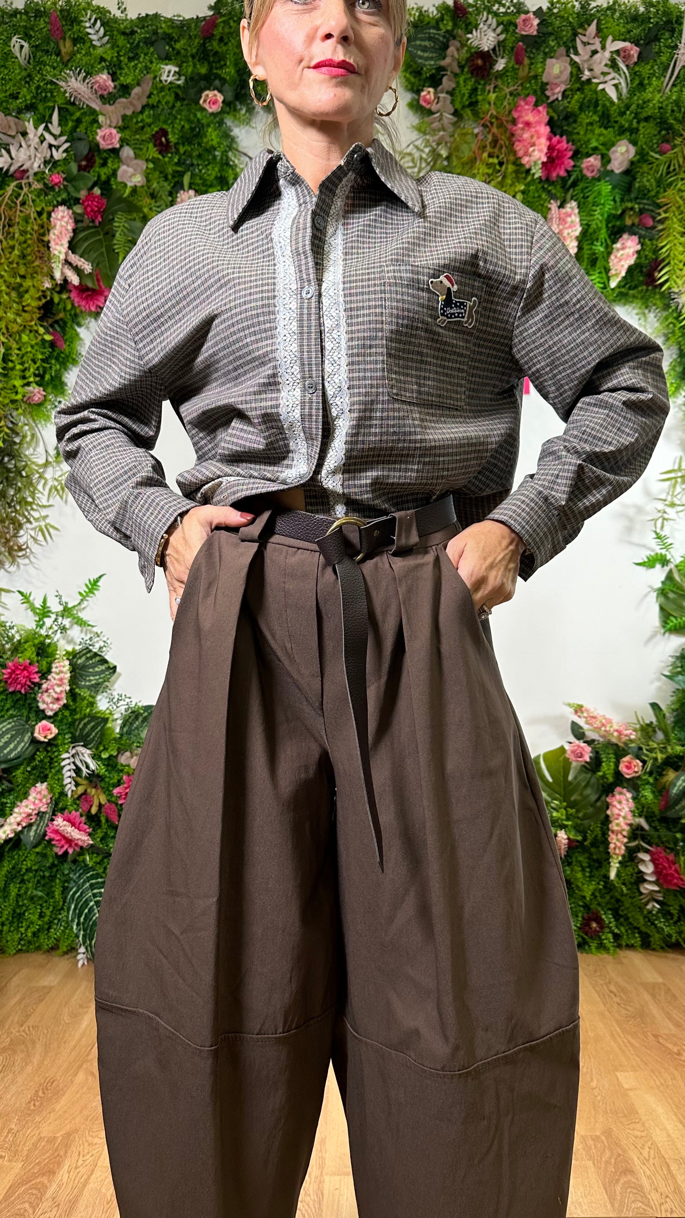 Pantalone j&c ballon marrone