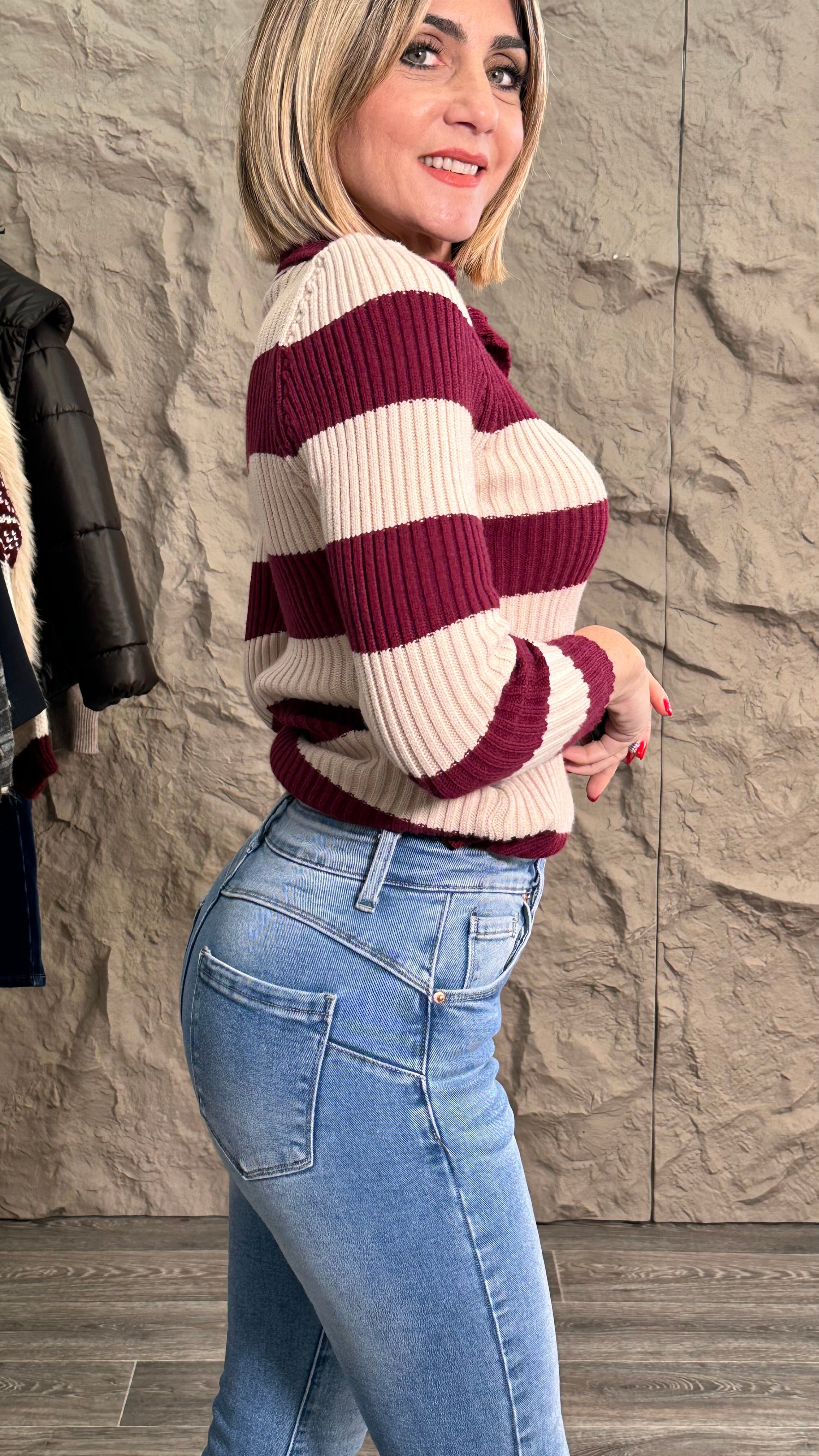 Jeans zampa -5kg push up denim chiaro