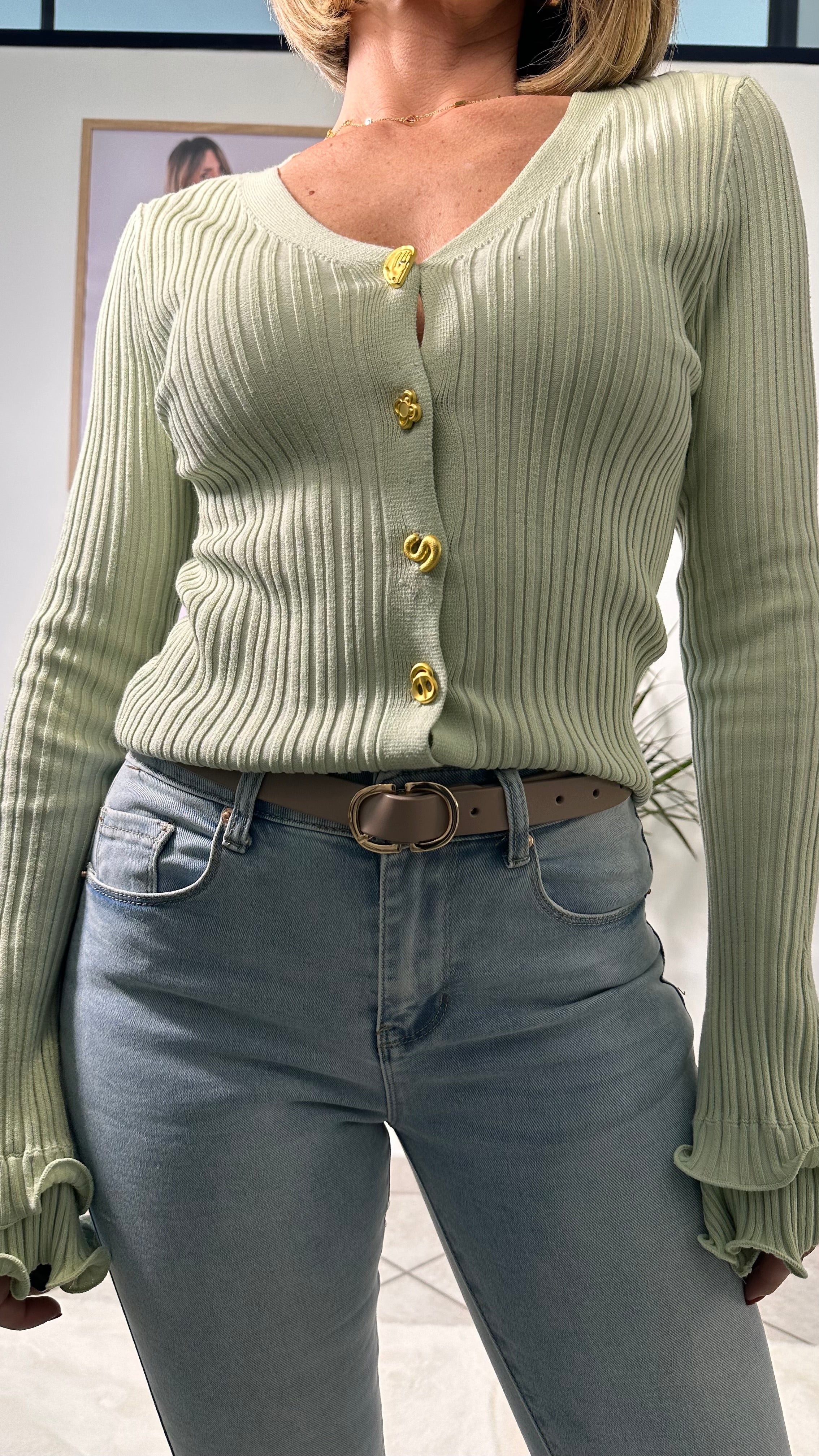 Jeans zampa -5Kg push up sabbiato