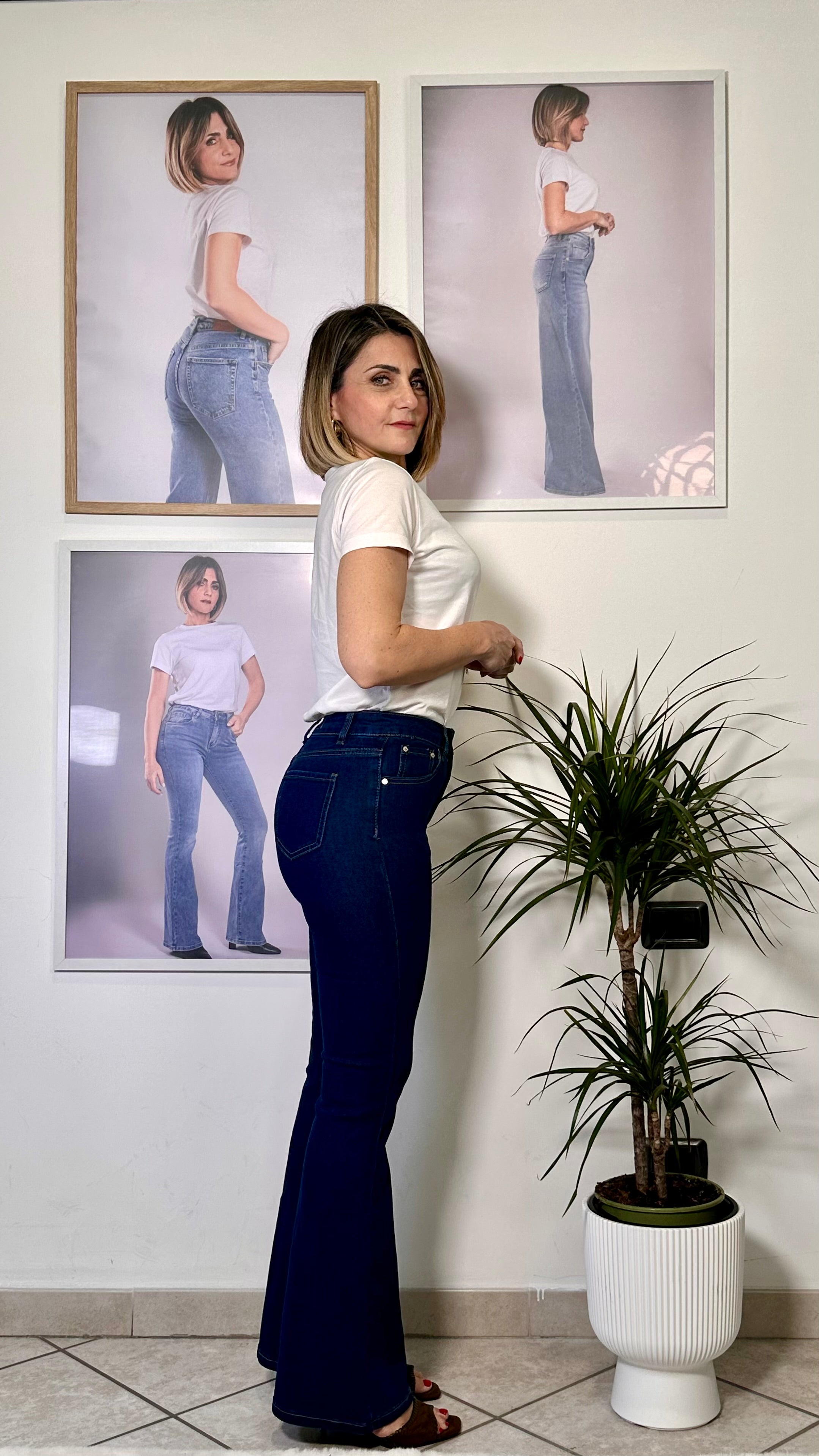 Jeans Flare Denim Scuro