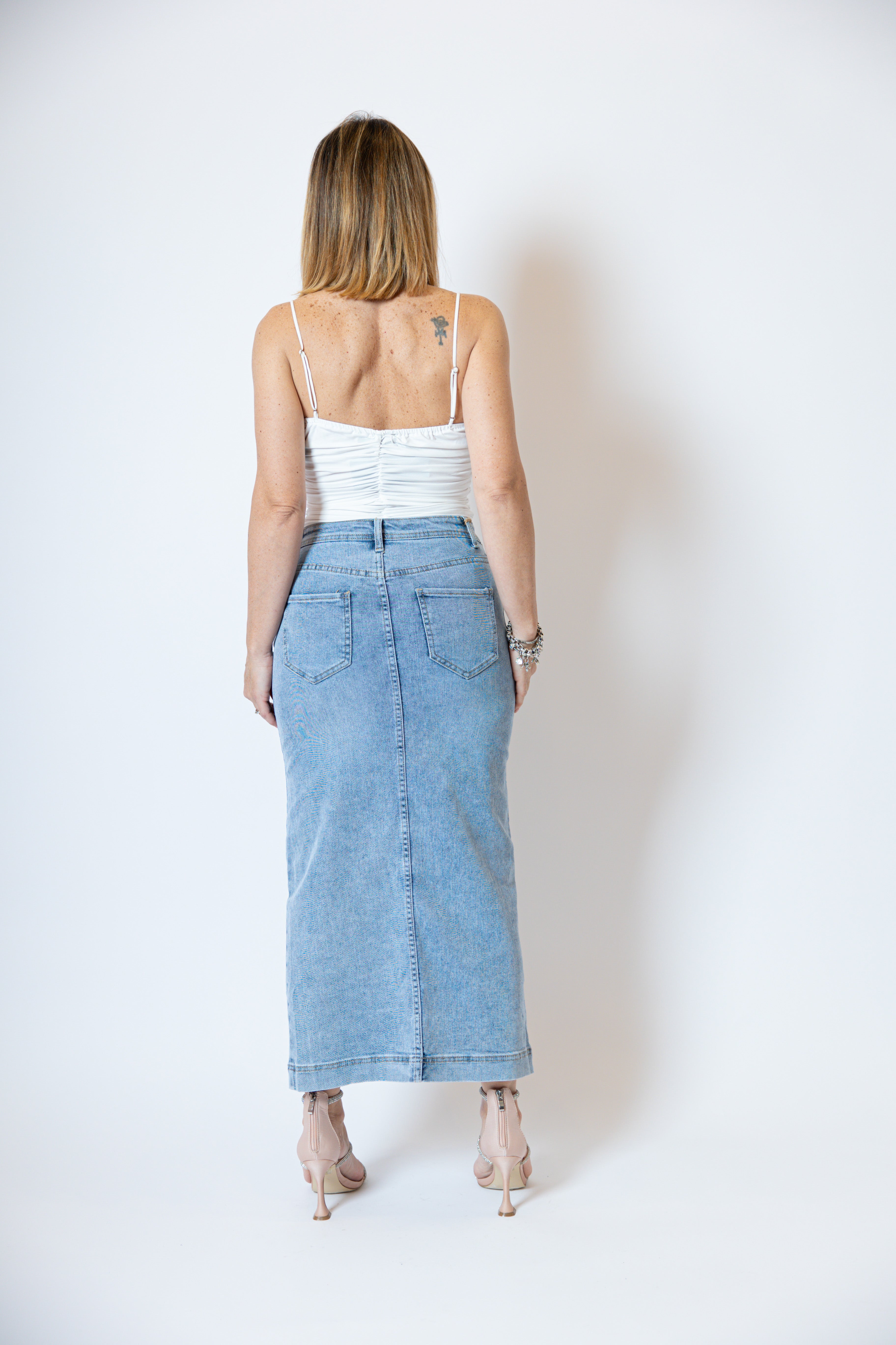 Gonna longuette denim