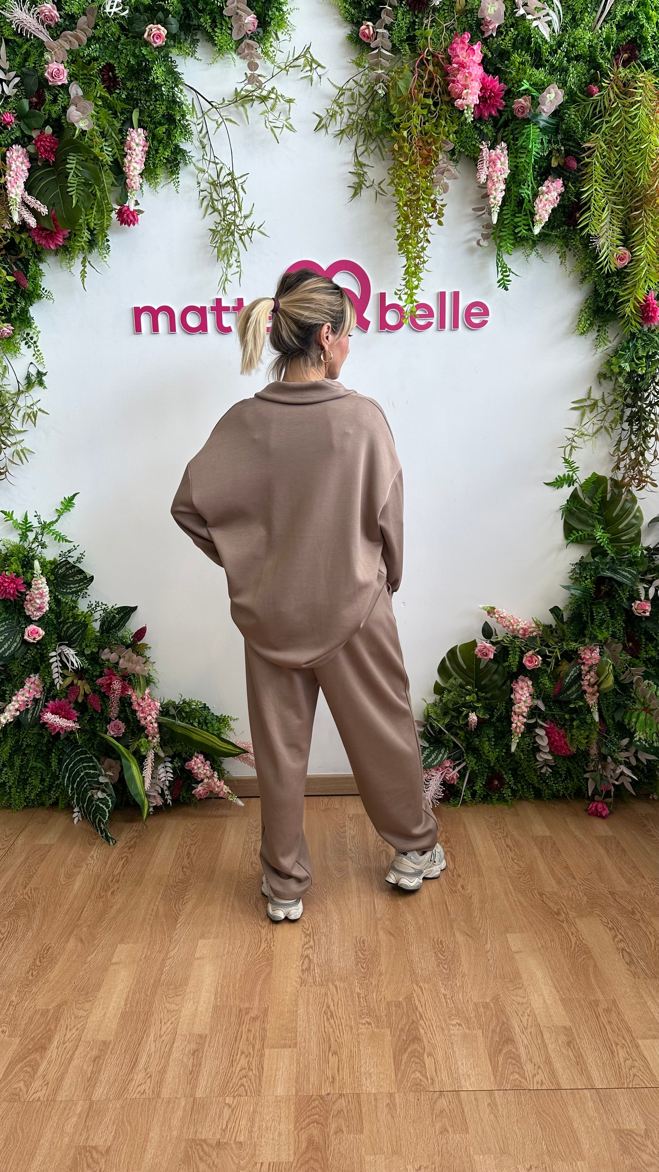 Coordinato effetto camicia Cammello