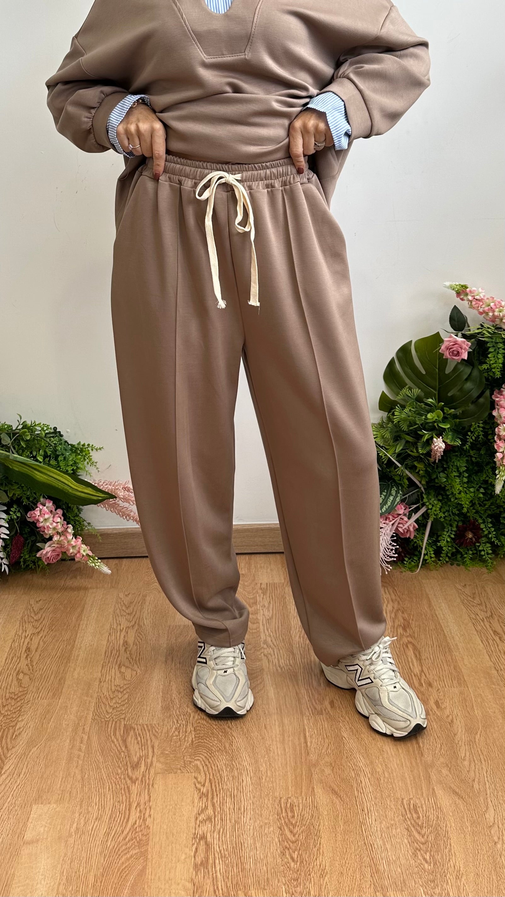 Coordinato effetto camicia Cammello