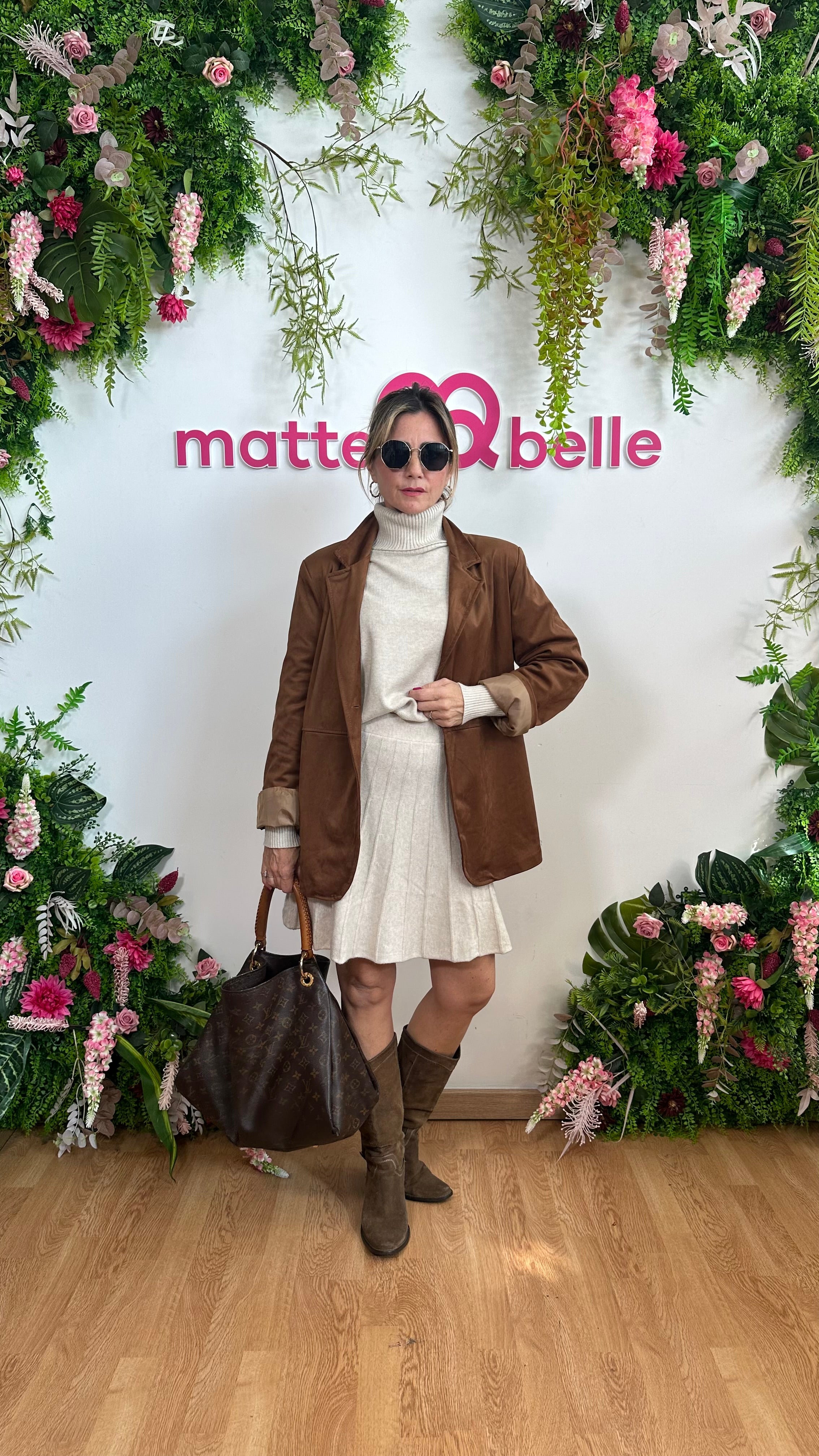 Coordinato in maglia Stefany panna