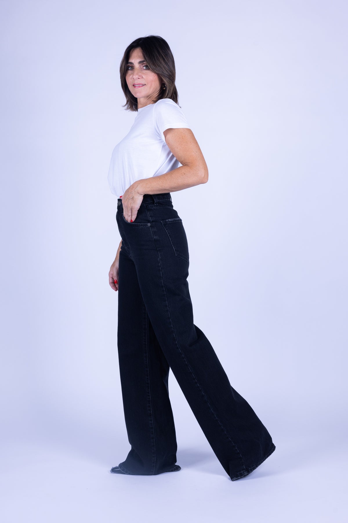 JEANS WIDE LEG COUTURE