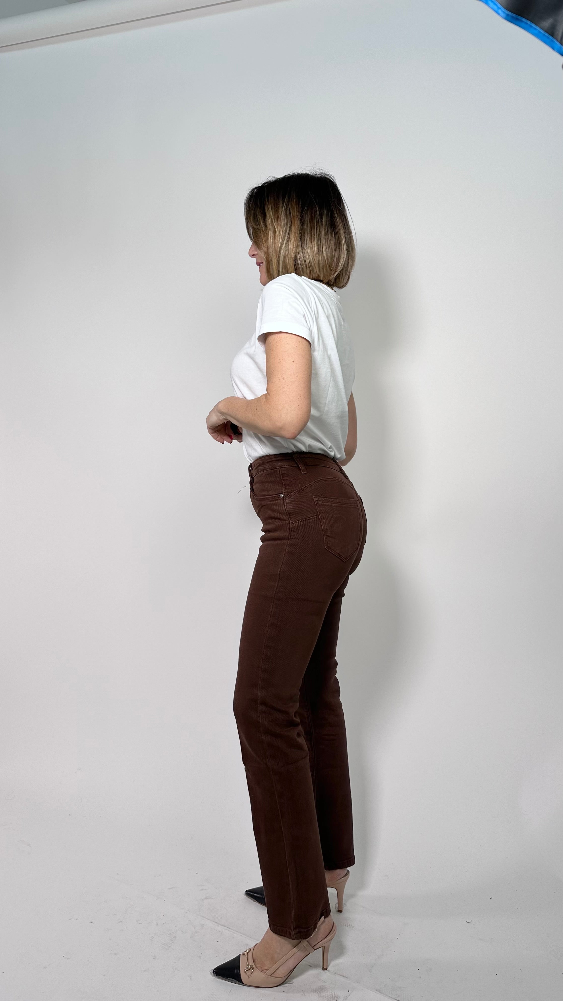 Jeans Straight Push Up Choco Sculpt