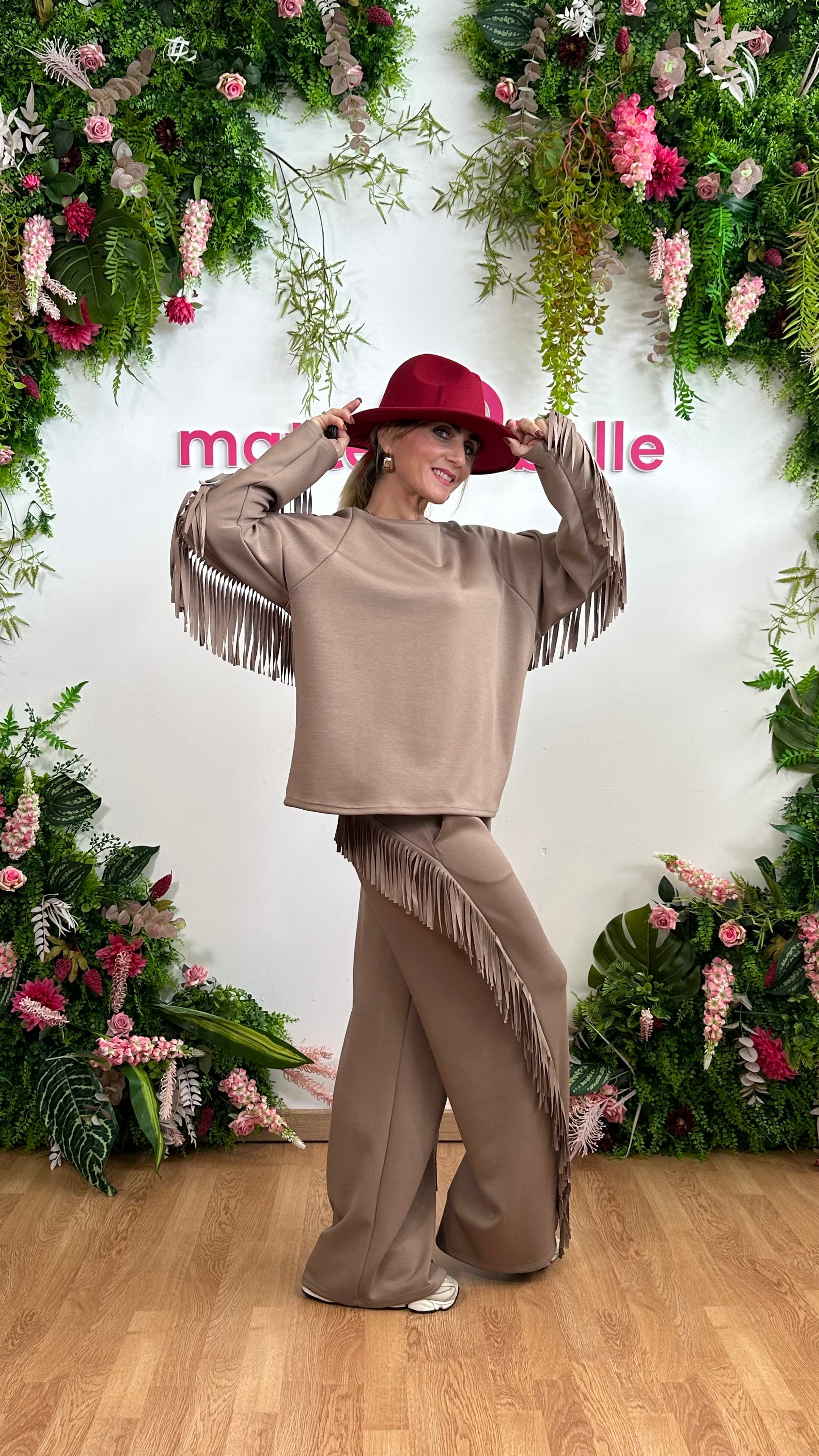 Coordinato Frange beige