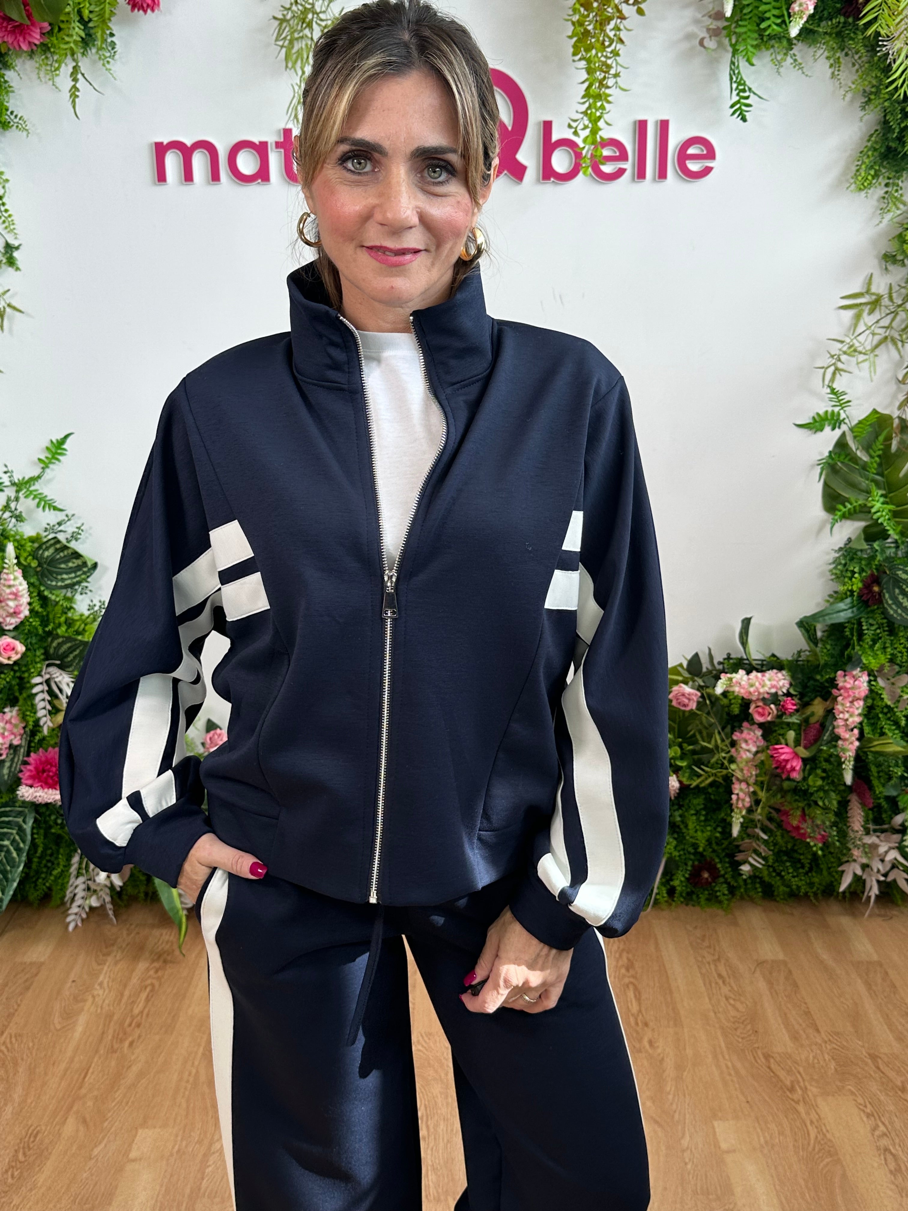 Tuta power stripe blu