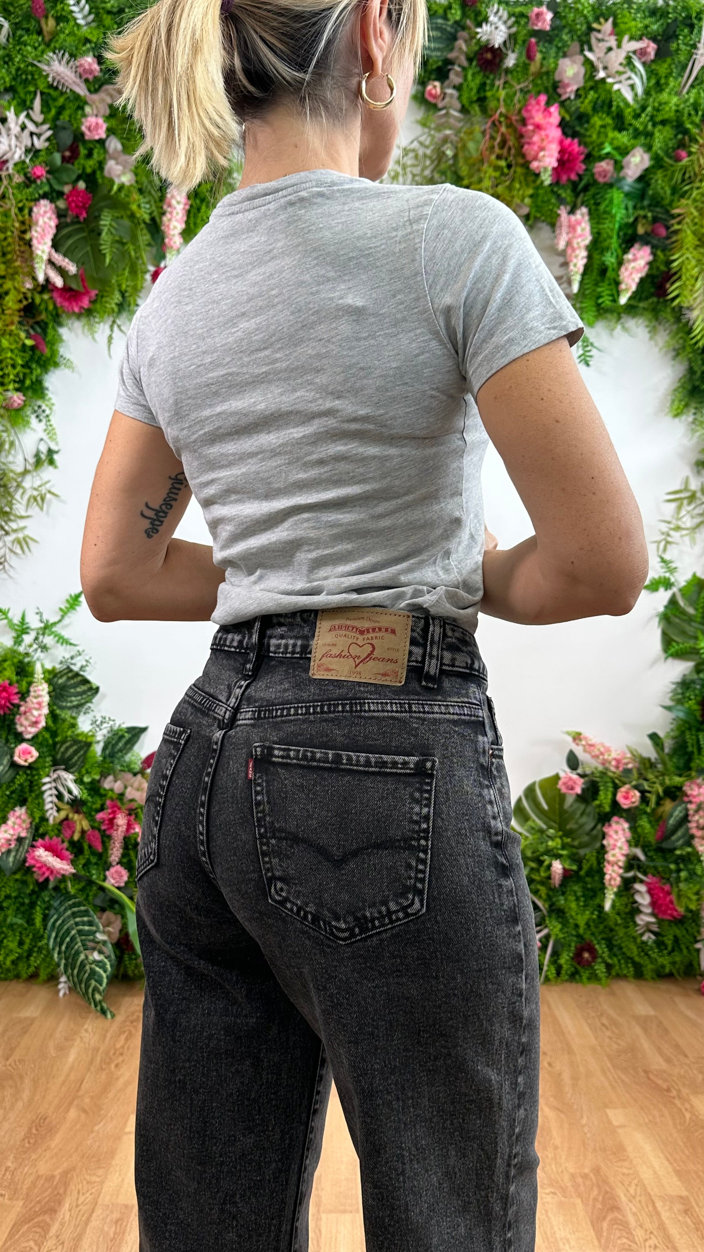 Jeans Wide Leg nero