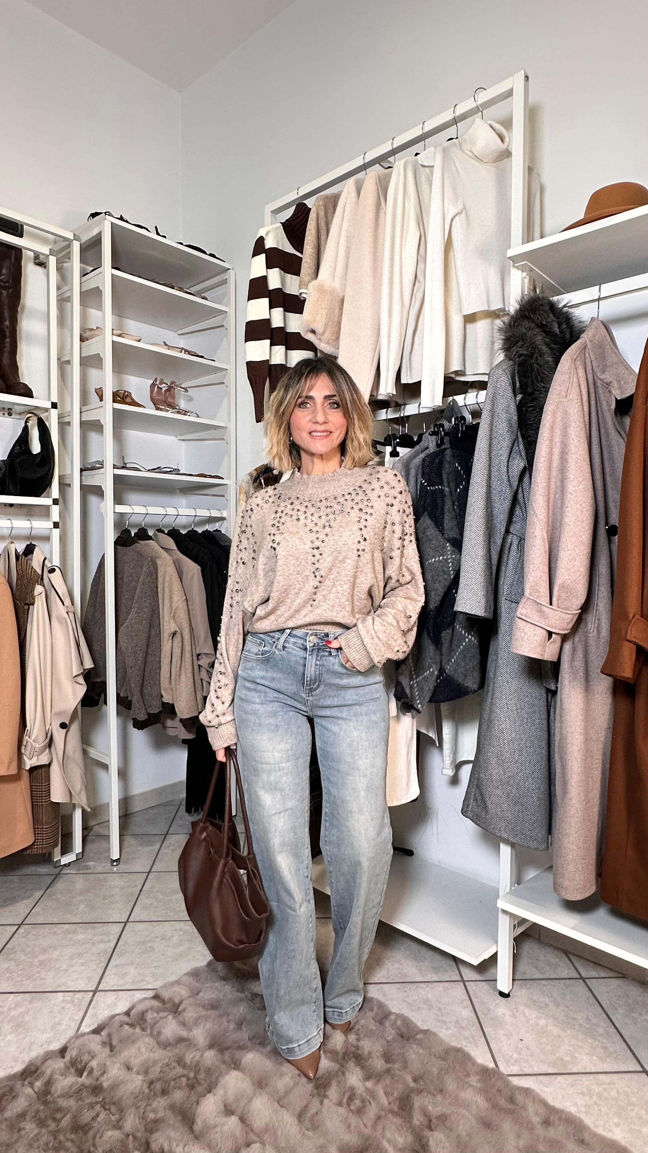 Jeans Wide leg Sabbiato