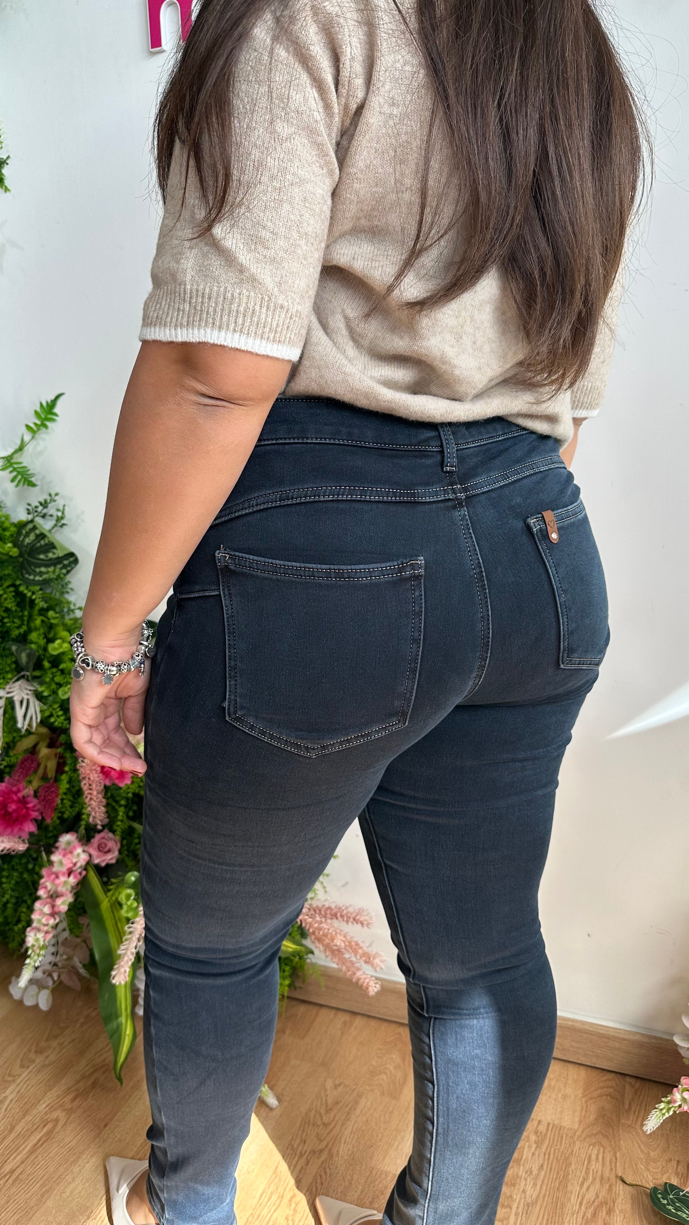 Jeans skinny felpato