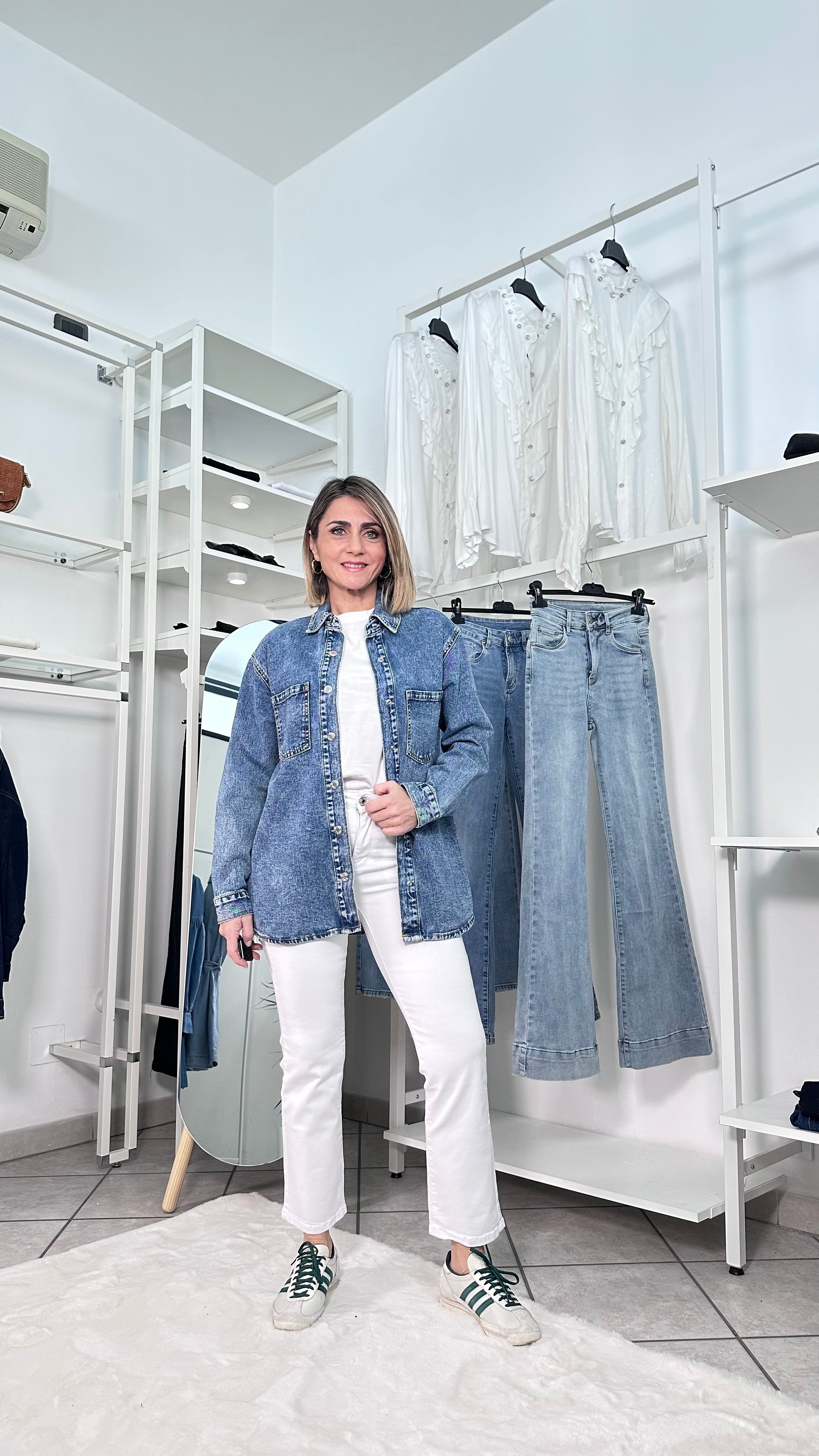 Giacca Camicia Denim Easy Fit