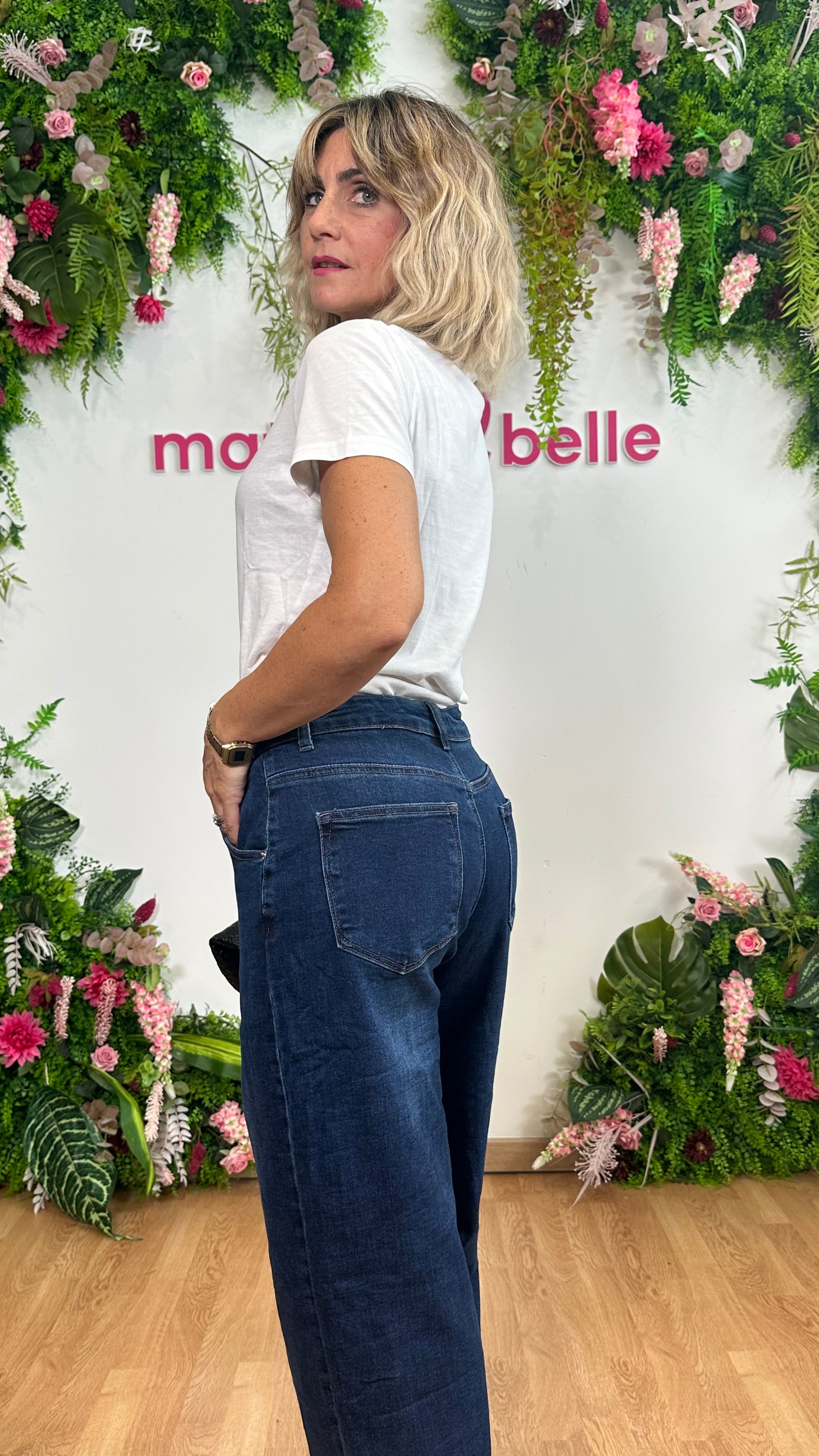 Jeans gamba larga