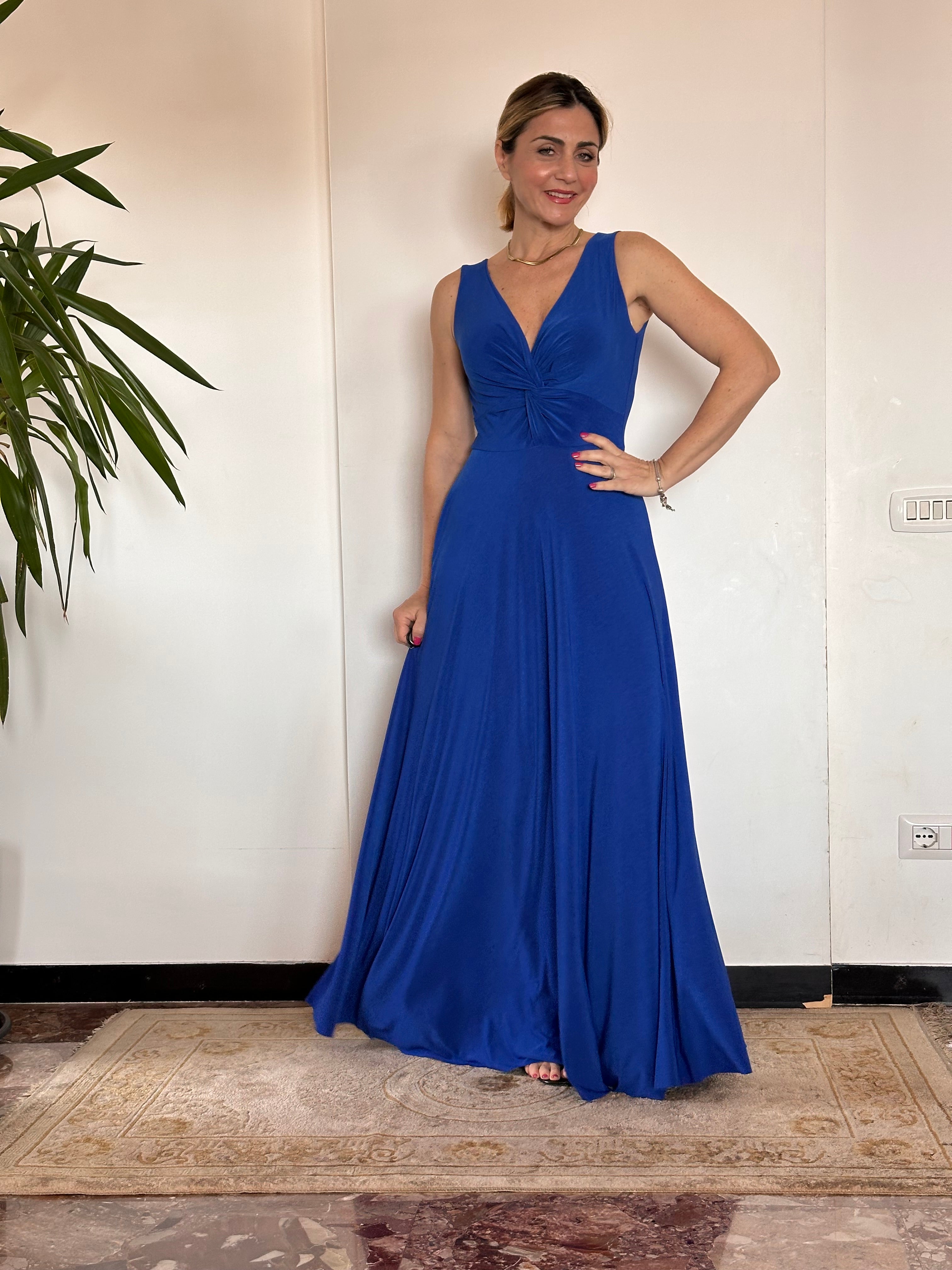Abito Marilyn blu royal