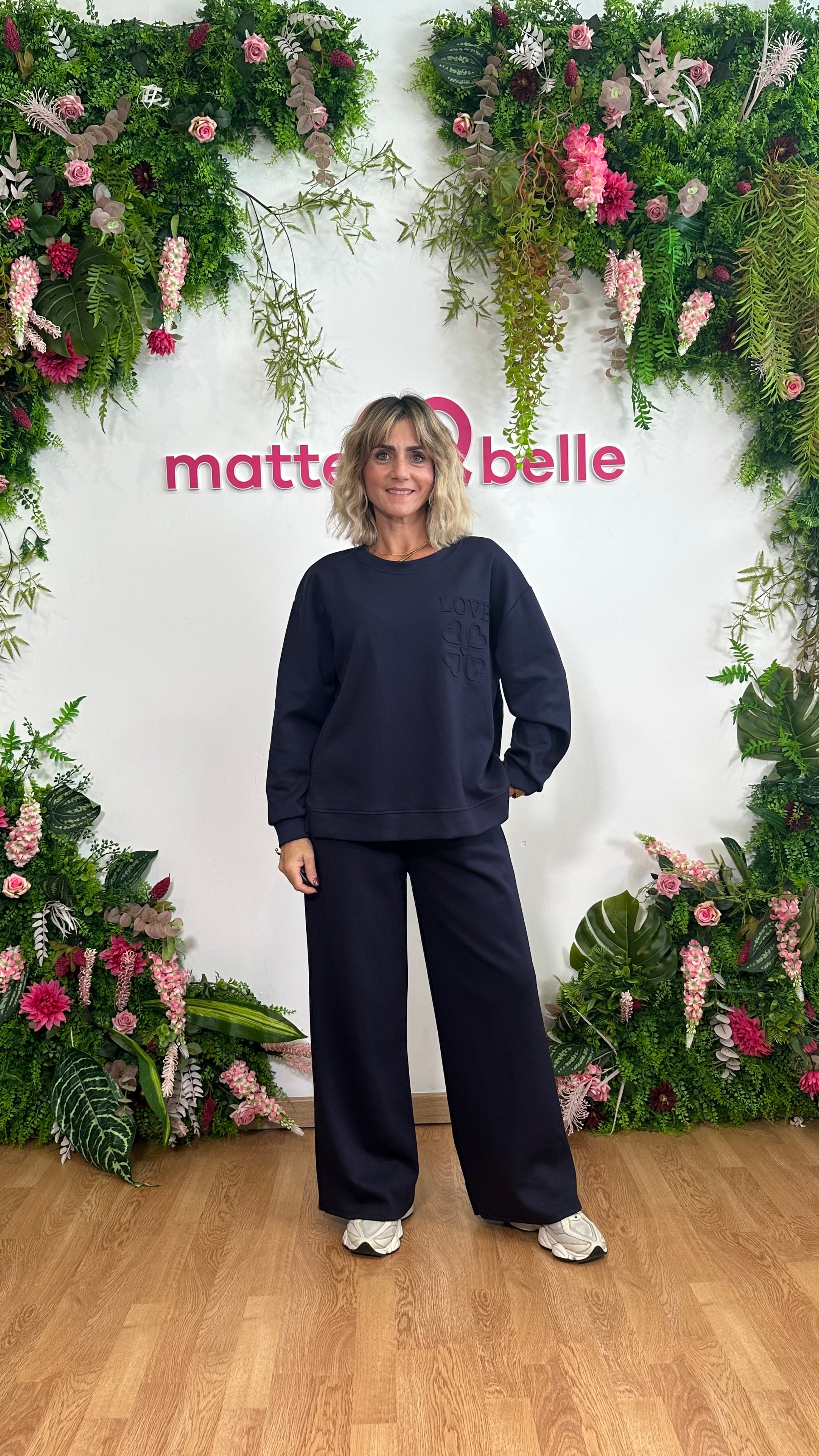 Coordinato LOVE blu PRE ORDINE