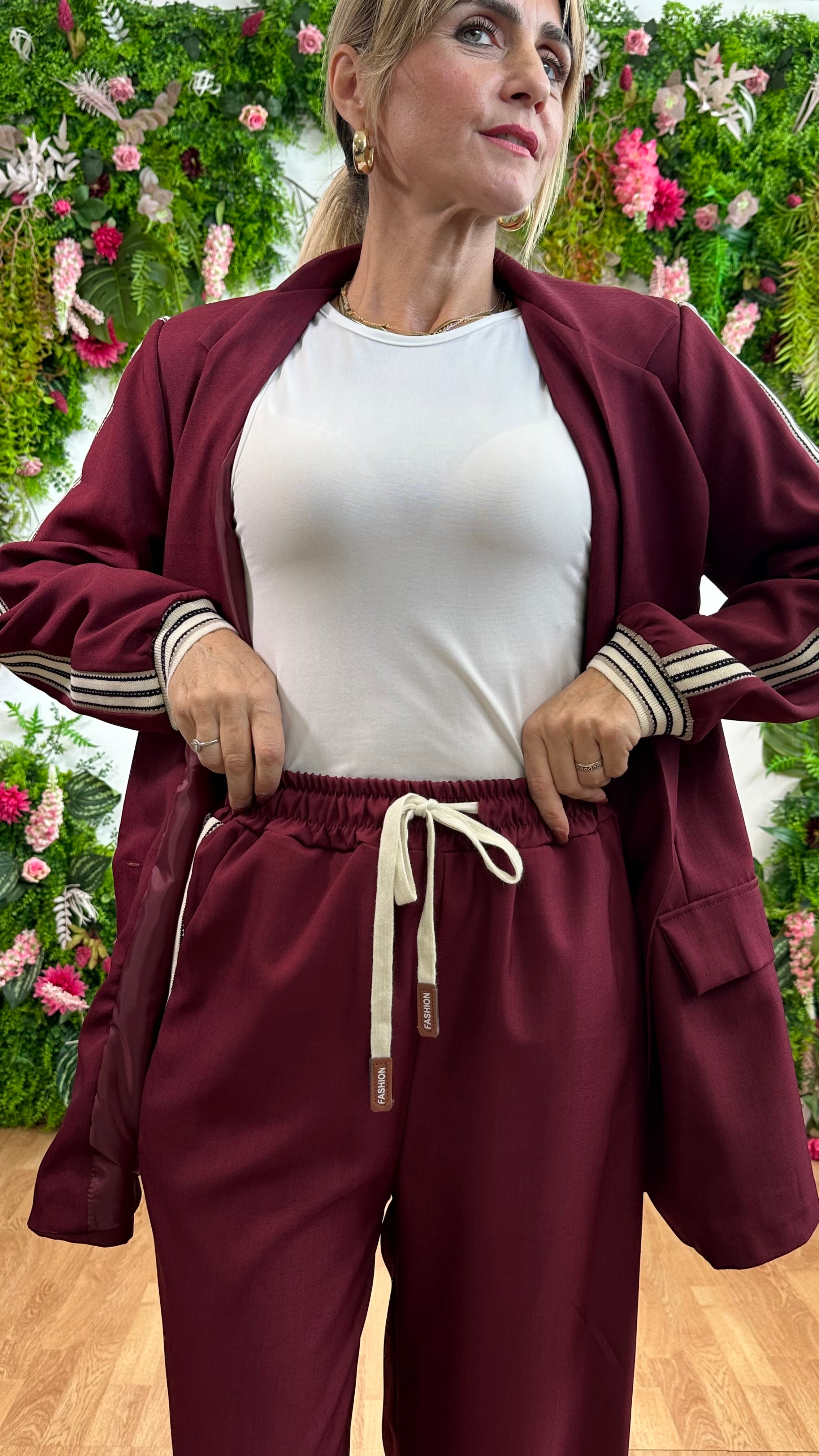 Coordinato Comfy Chic bordeaux