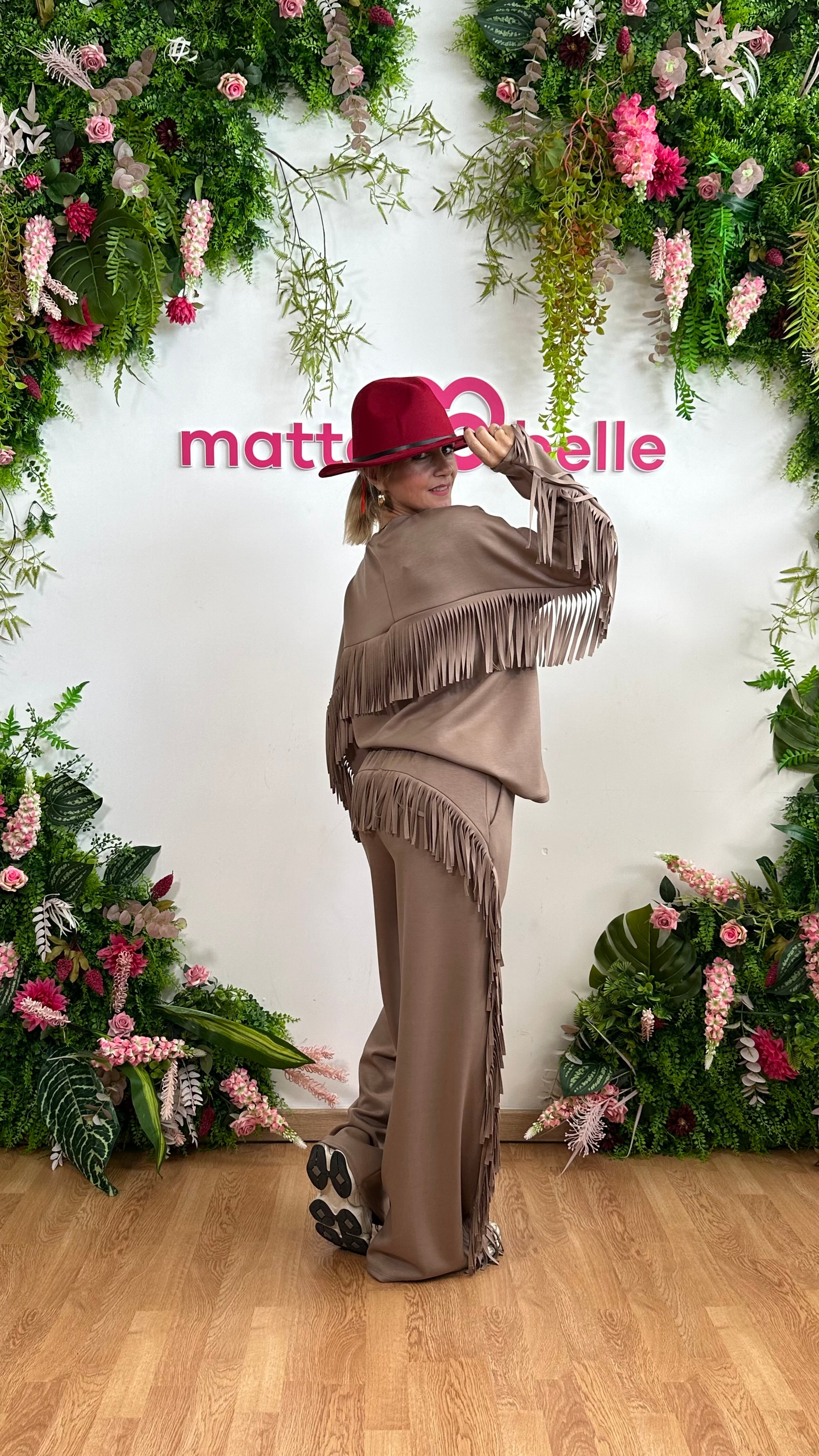 Coordinato Frange beige