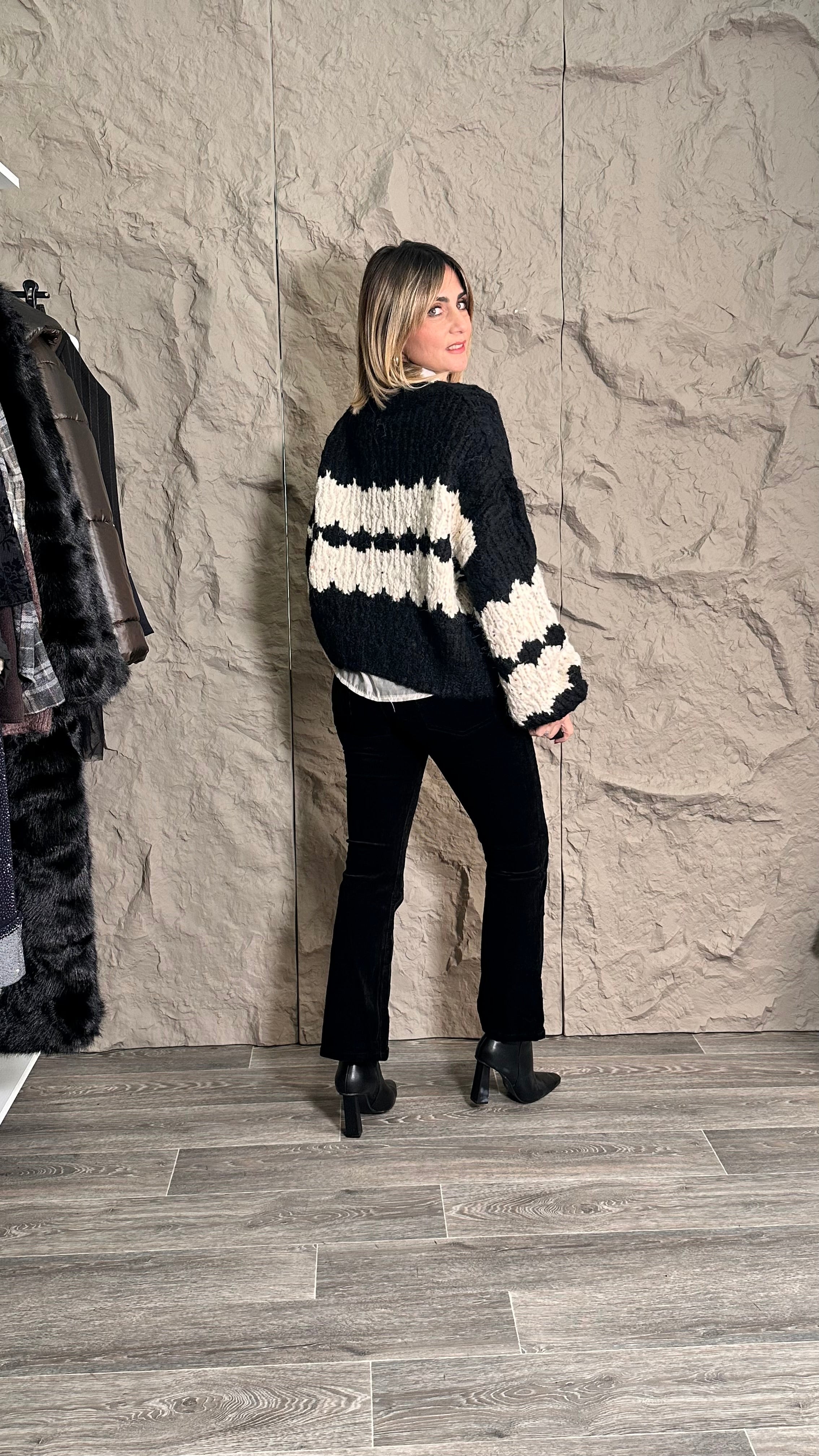 Cardigan Winter Soft Nero