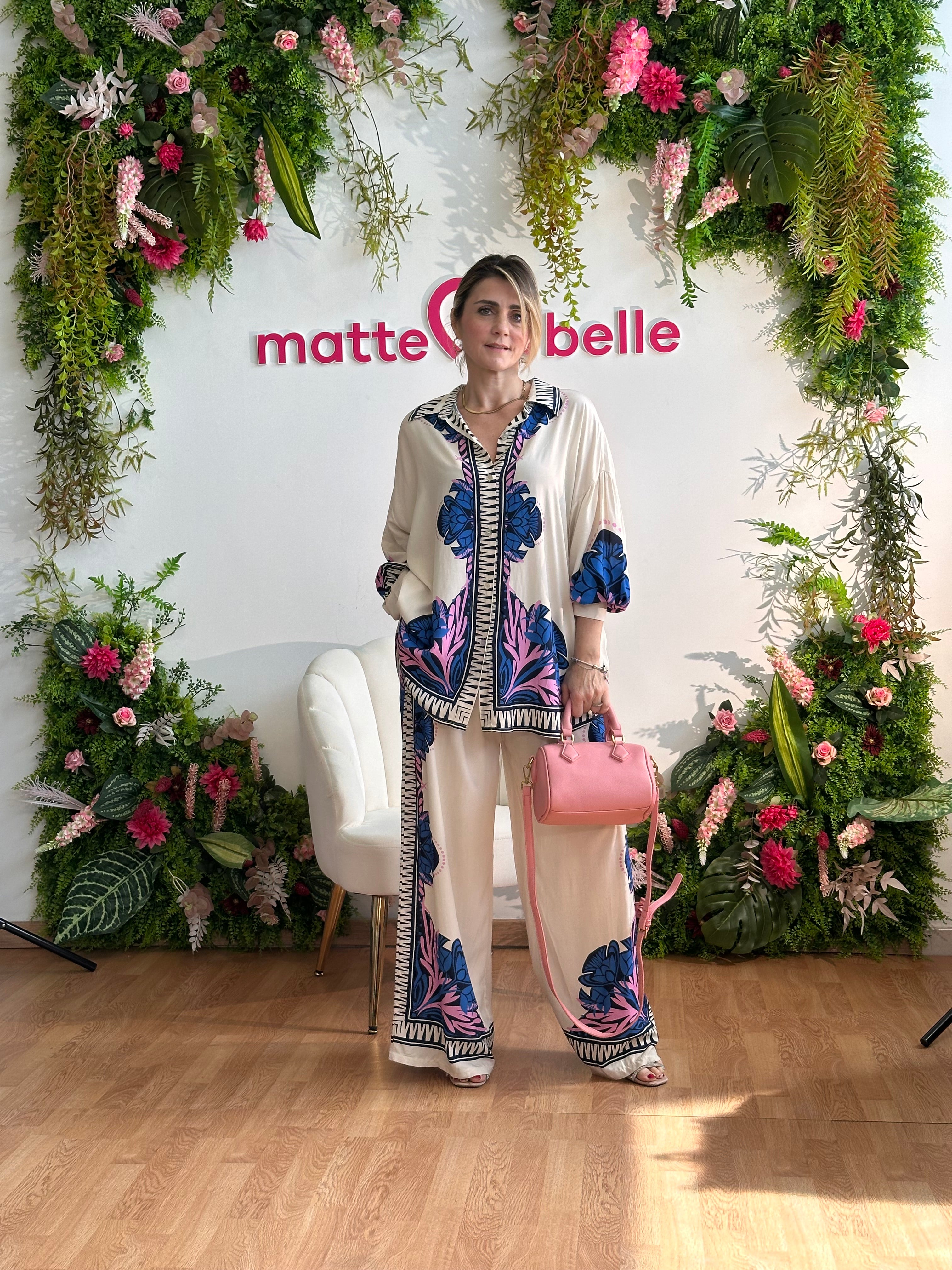 Coordinato Malaga blu fiori