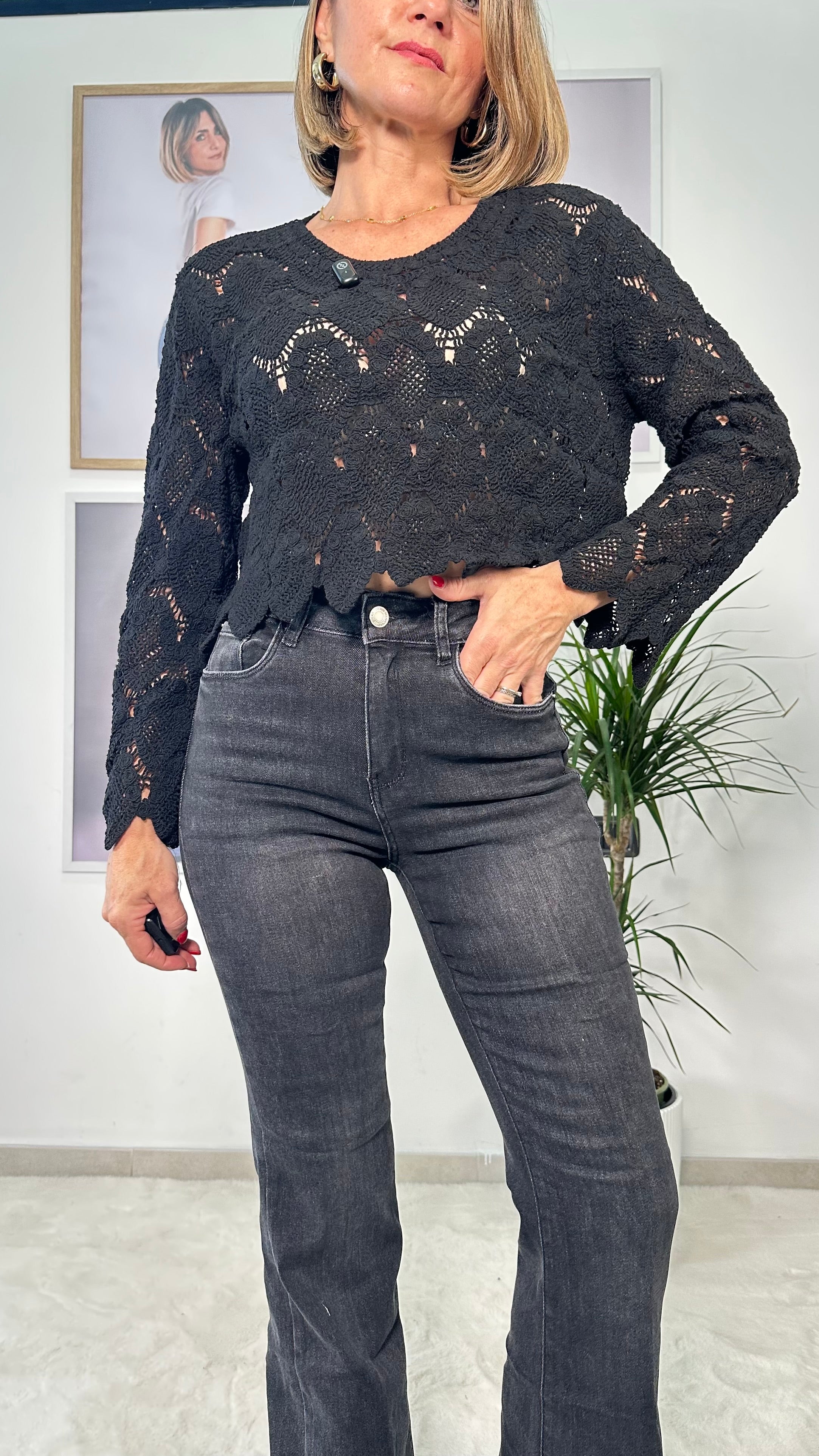 Jeans Angel -5 kg Nero washed