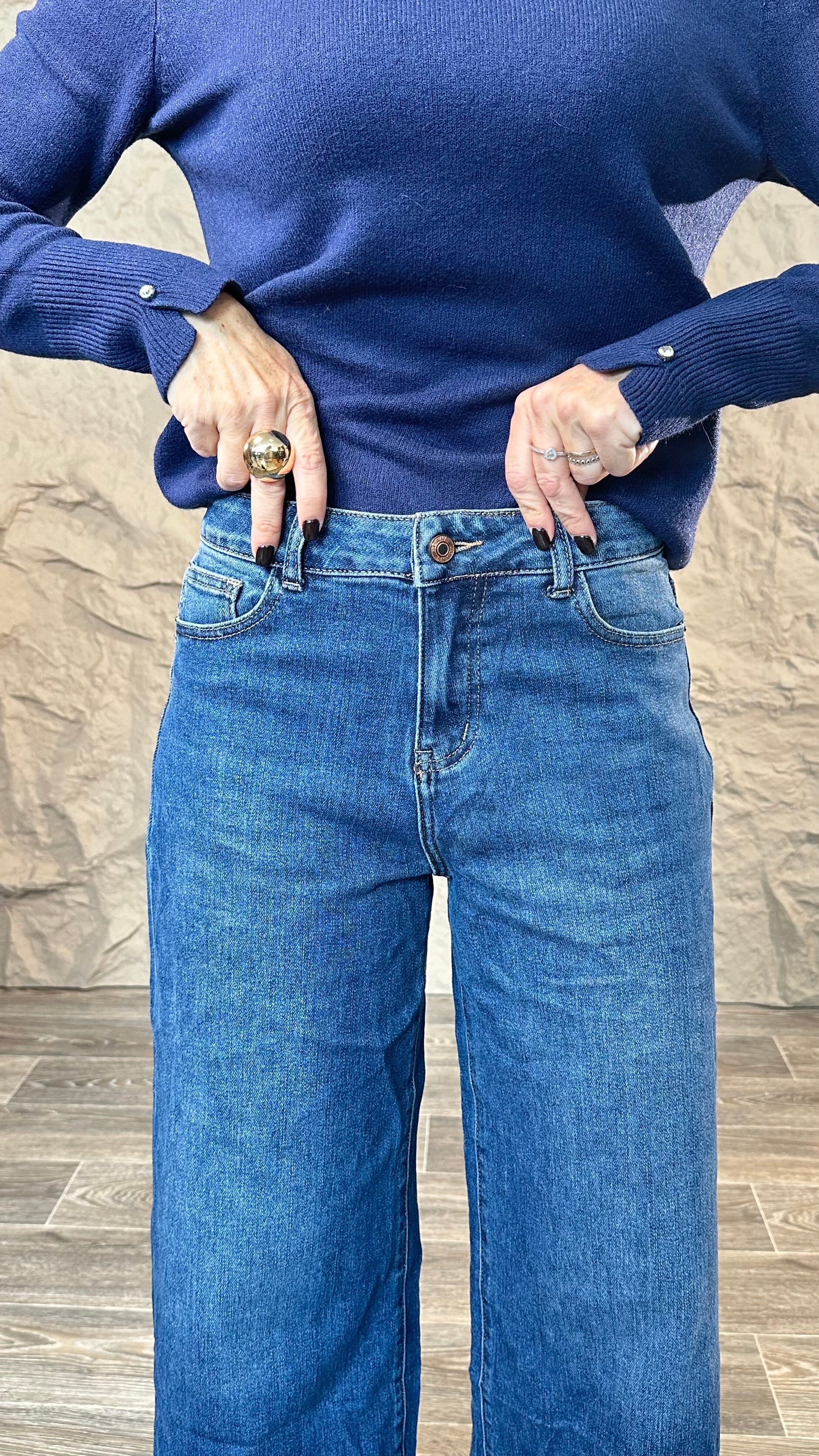 Jeans Palazzo Sfrangiato