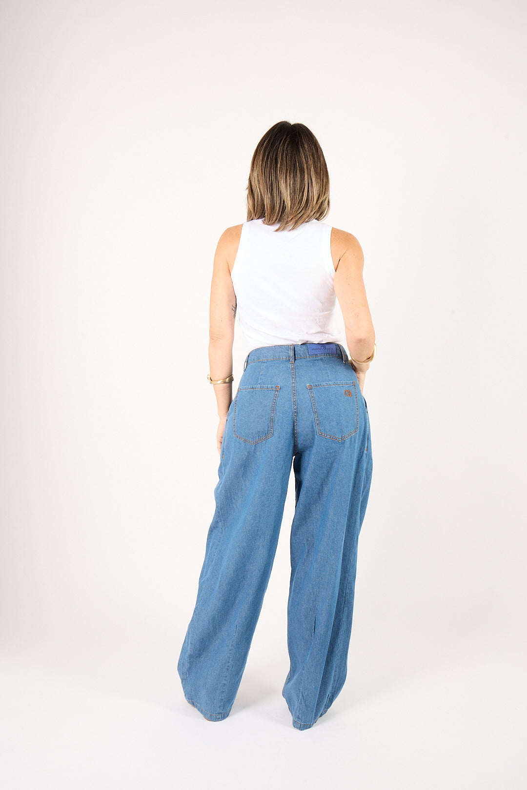 Jeans Baggy Couture denim medio