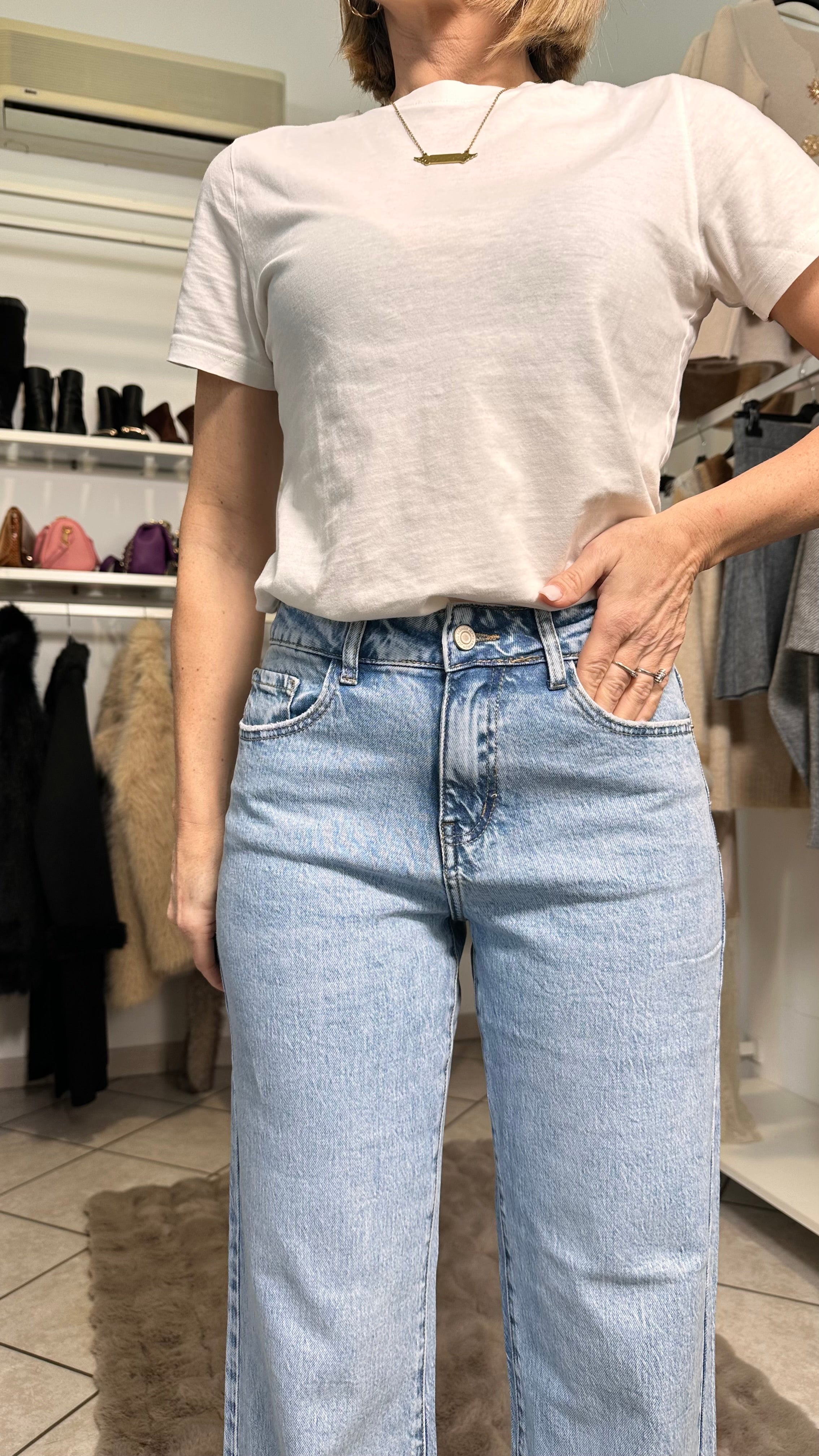 Jeans Straight 90’s – Denim Azzurro Medio
