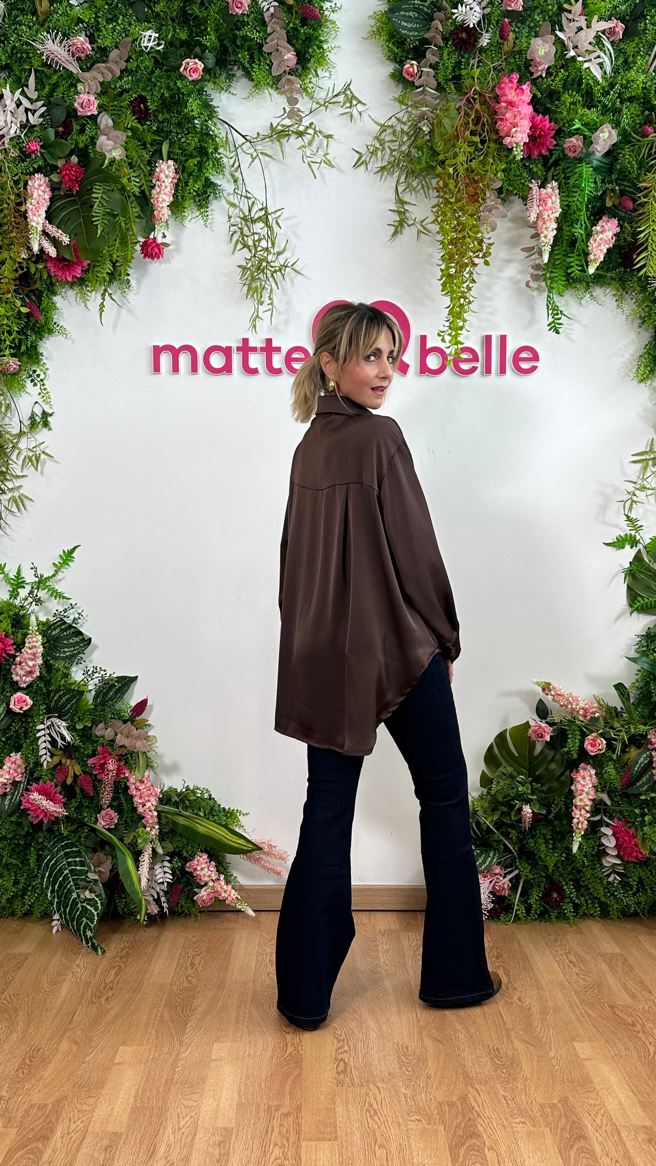 Camicia Flor Marrone