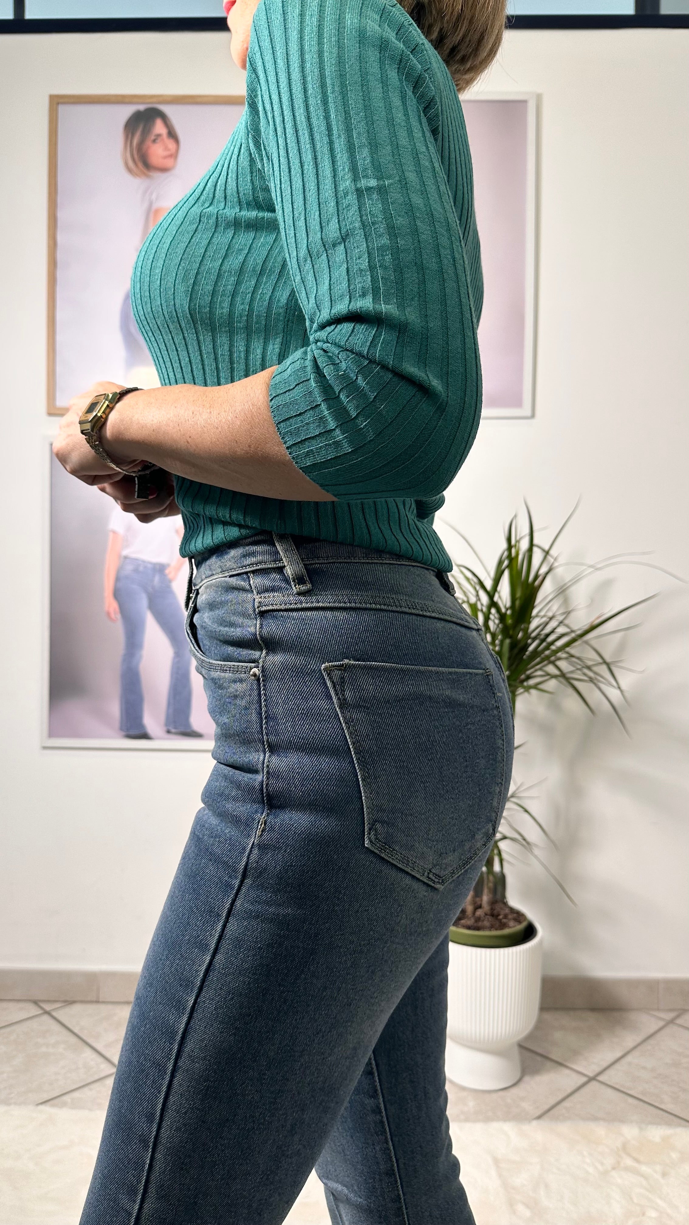 Jeans Angel -5 Kg  French Fit Blu Denim