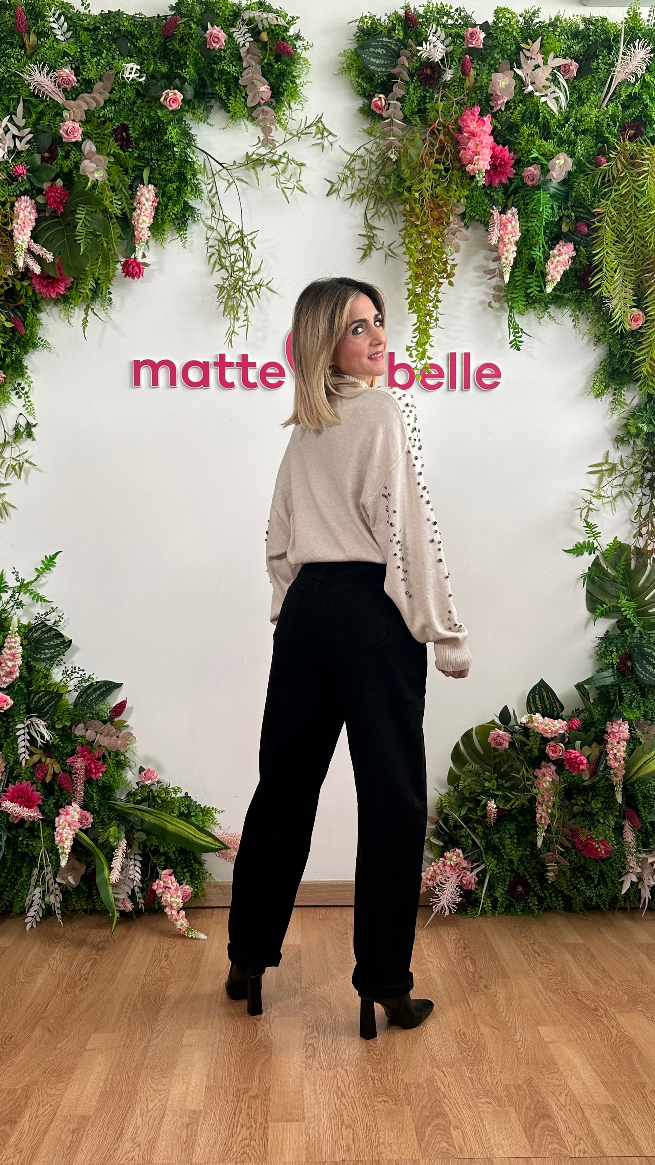 Maglia Crystal panna