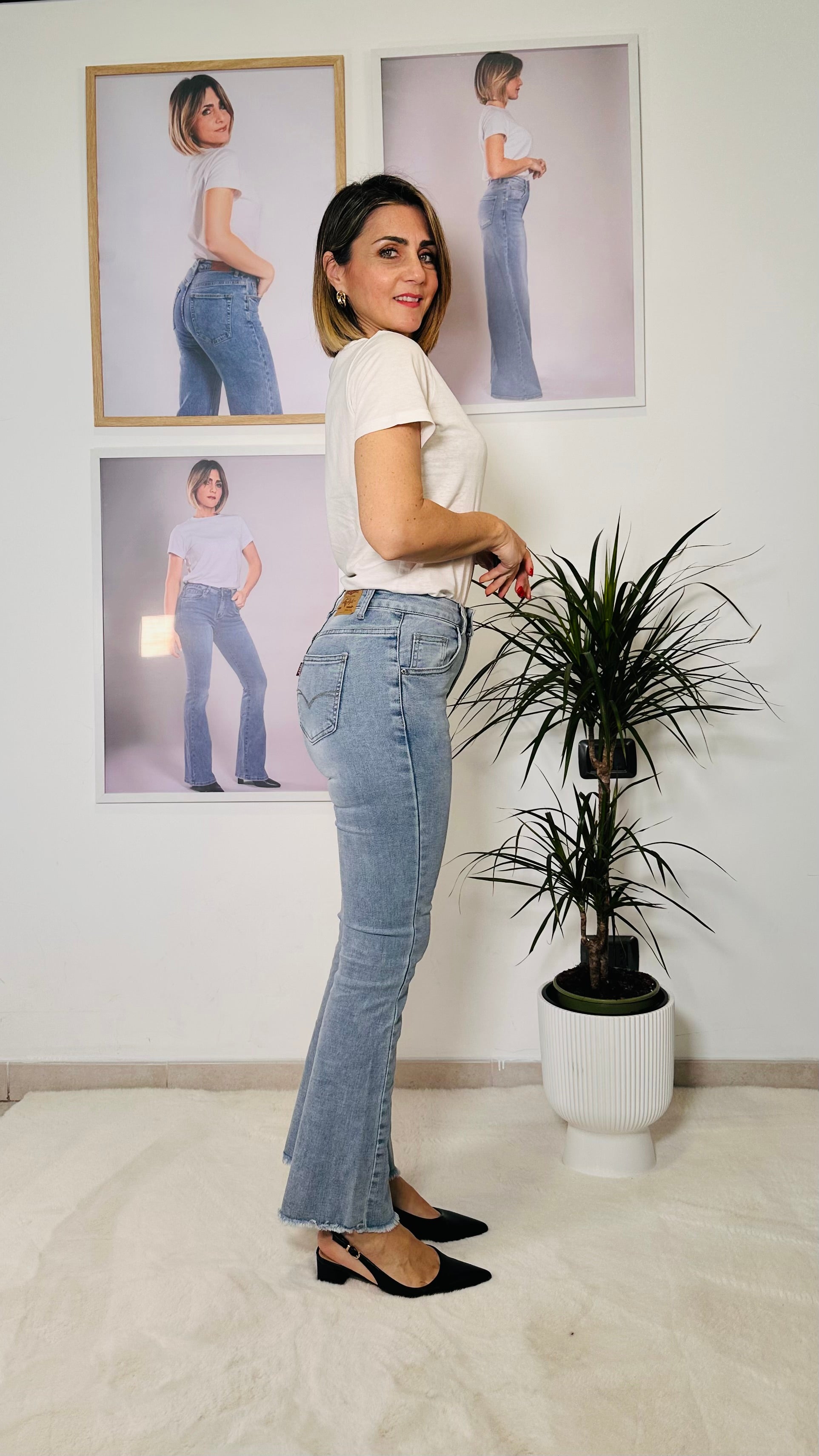 Jeans Zampetta Denim Chiaro Soft Shape
