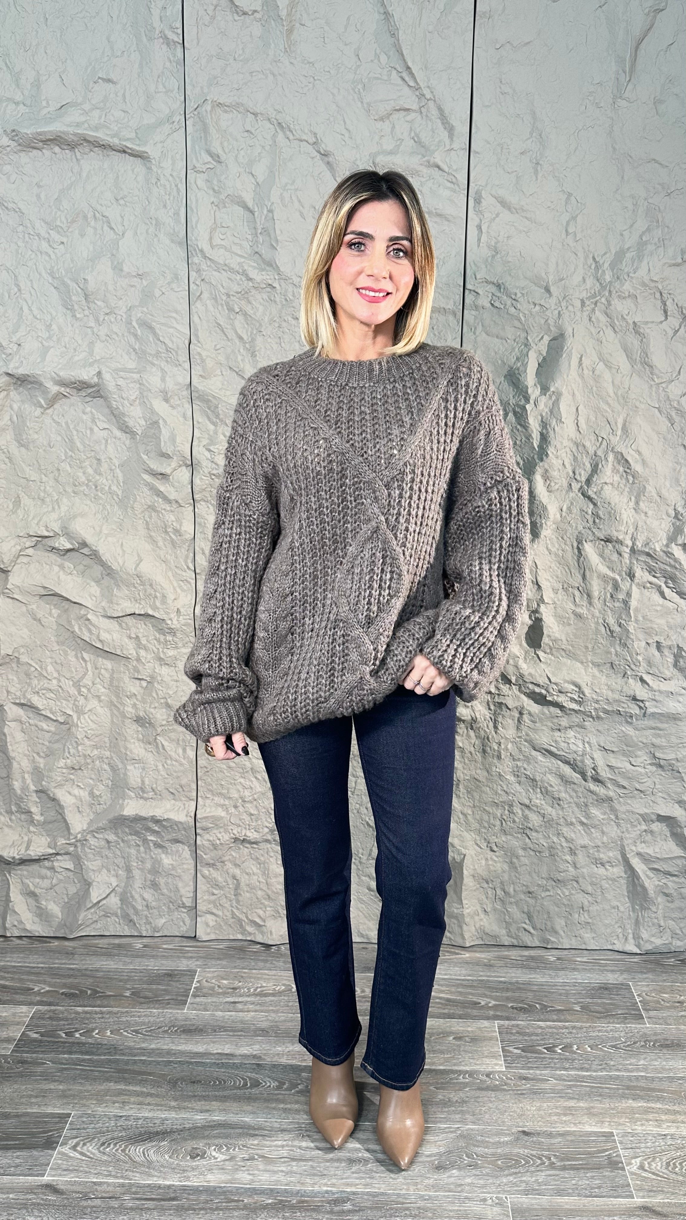 Pull Treccia Tortora