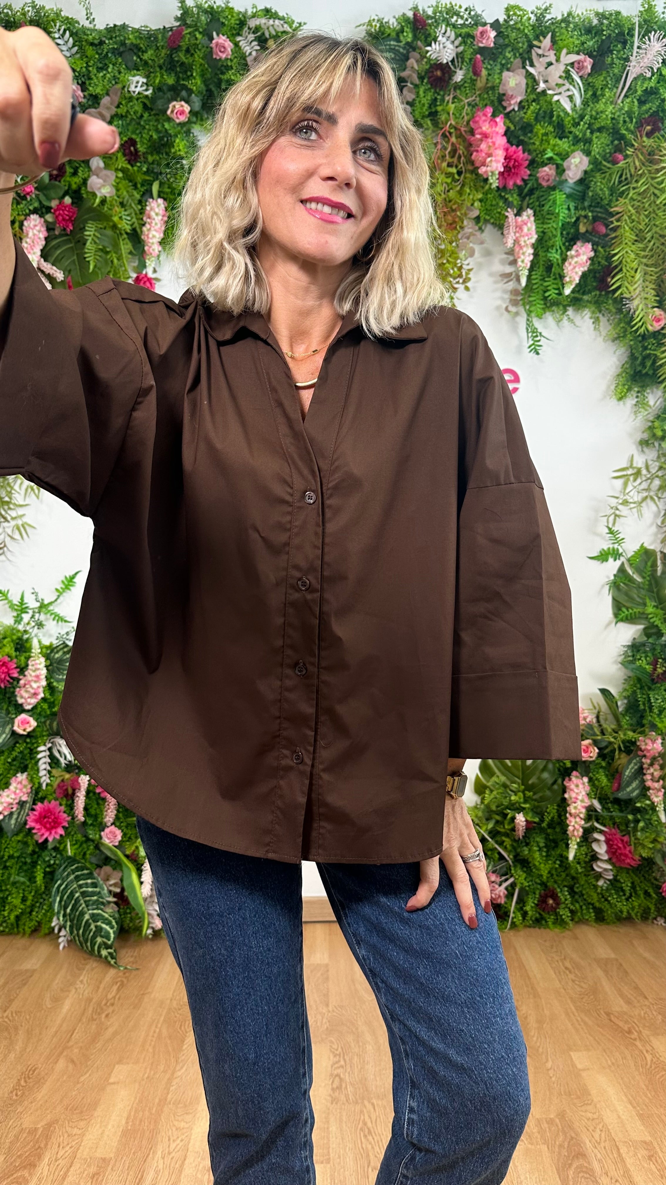 Camicia Perla marrone
