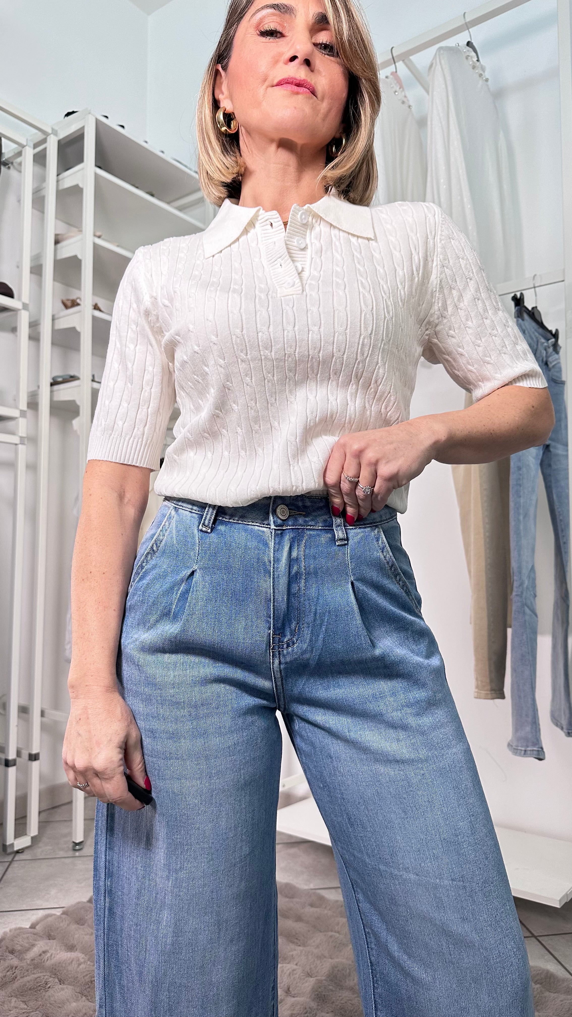 Jeans Wide chic denim
